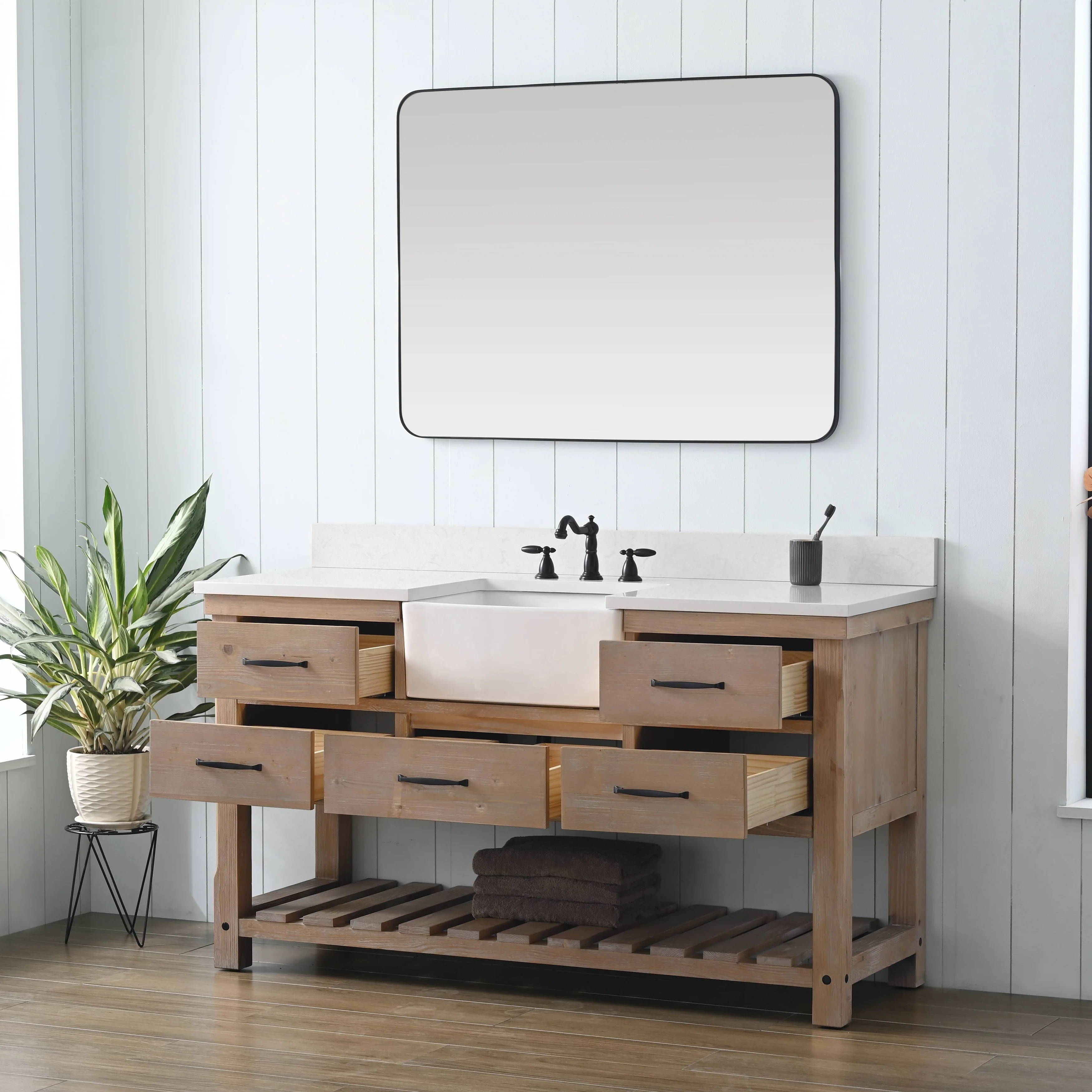 Sudio Design Bathroom Vanity Wesley Weathered Collection.