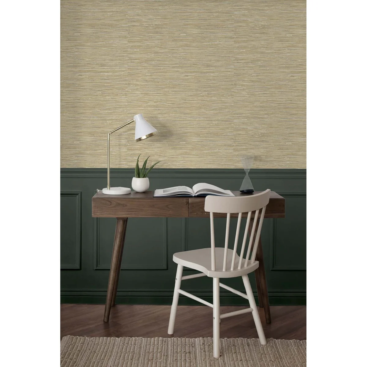 NextWall Cyrus Faux Grasscloth Peel and Stick Wallpaper