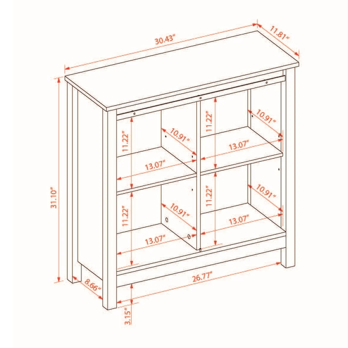Farmhouse White MDF Wood Bathroom Storage Cabinet