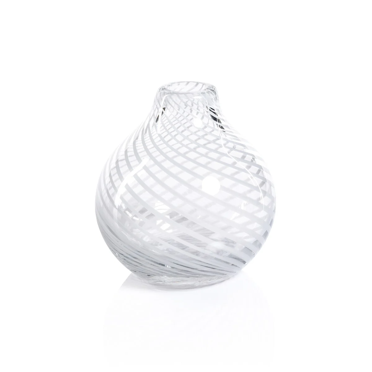 Chantilly Swirl Glass Bud Vase