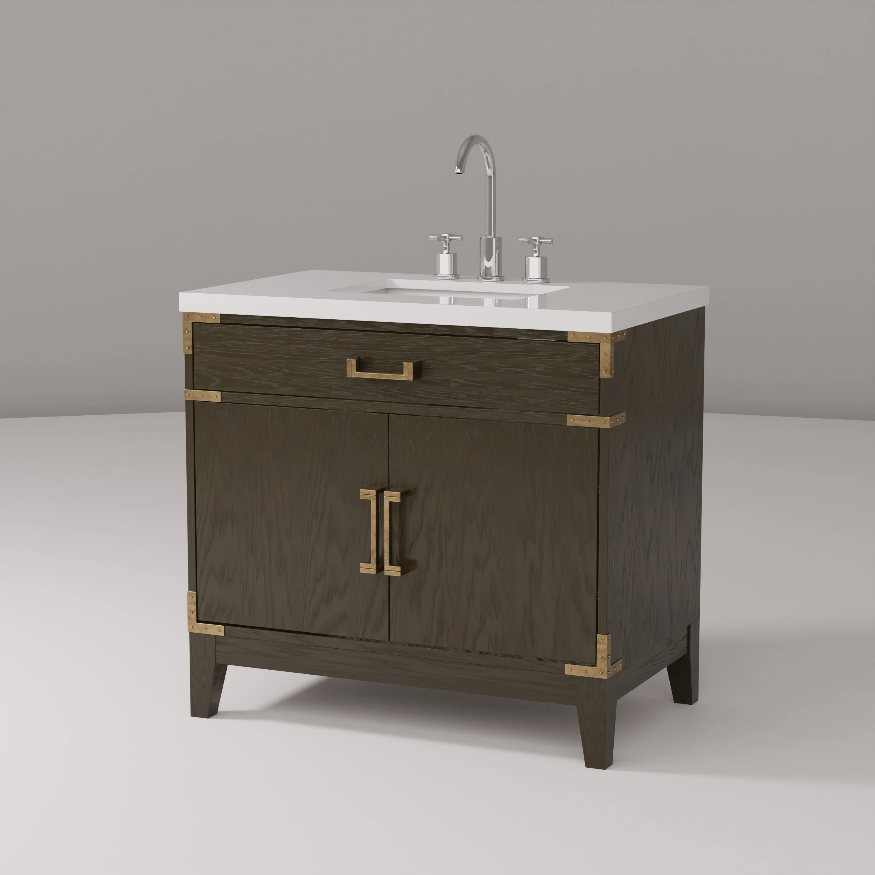 Laurel Bath Vanity Quartz Top, Sink and Faucet