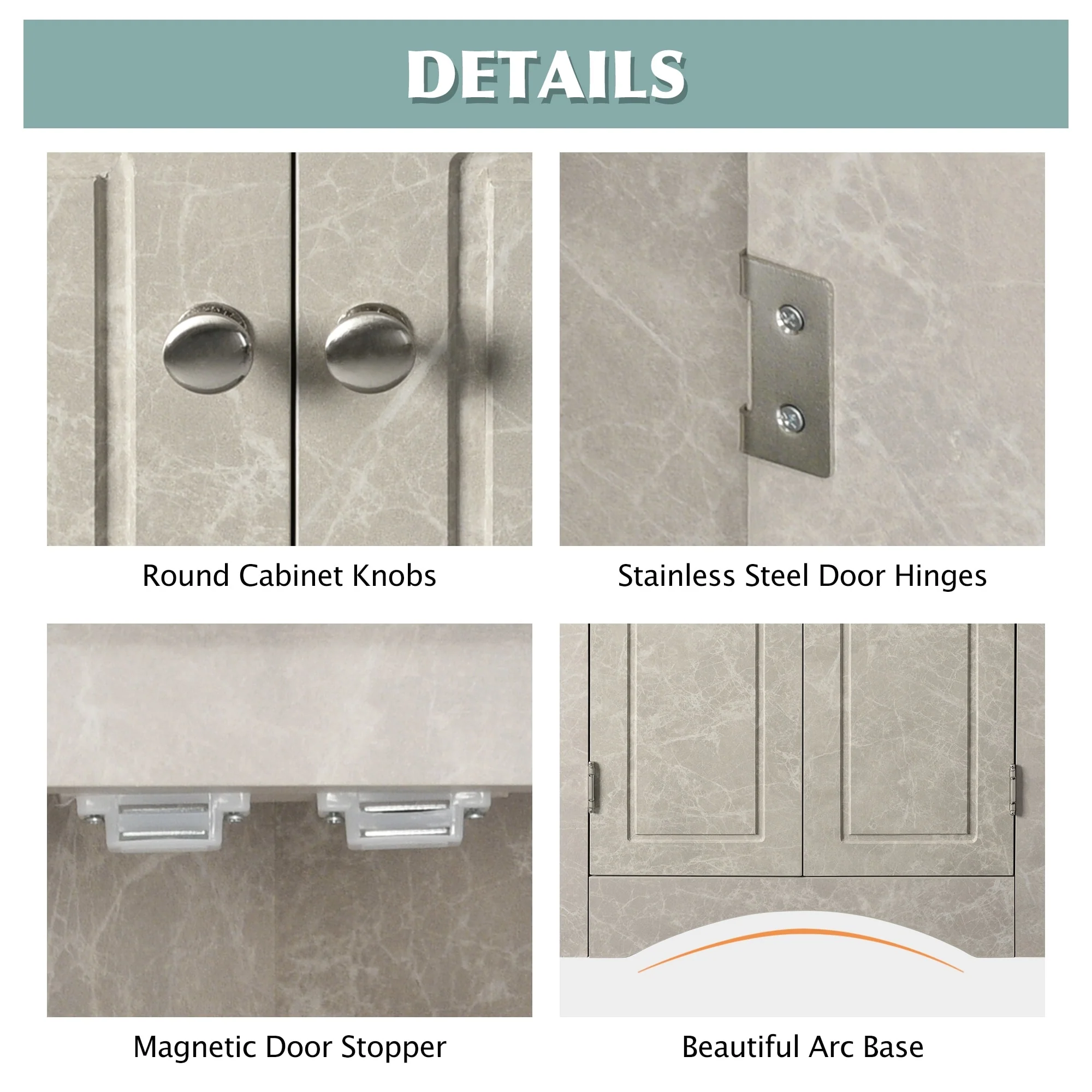 17.2 in. W x 17.2 in. D Triangle Bathroom Storage Cabinet with Adjustable Shelves