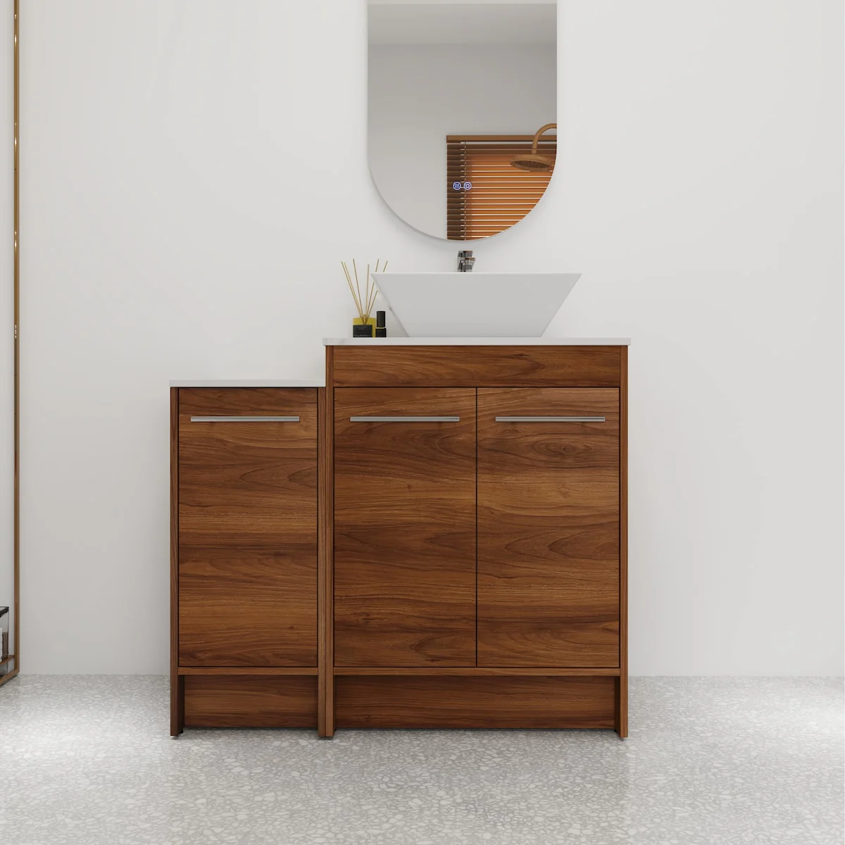 Bathroom Vanity With Sink In 24/36/48/60 Inch, Freestanding Bathroom Vanity With Soft Close Door