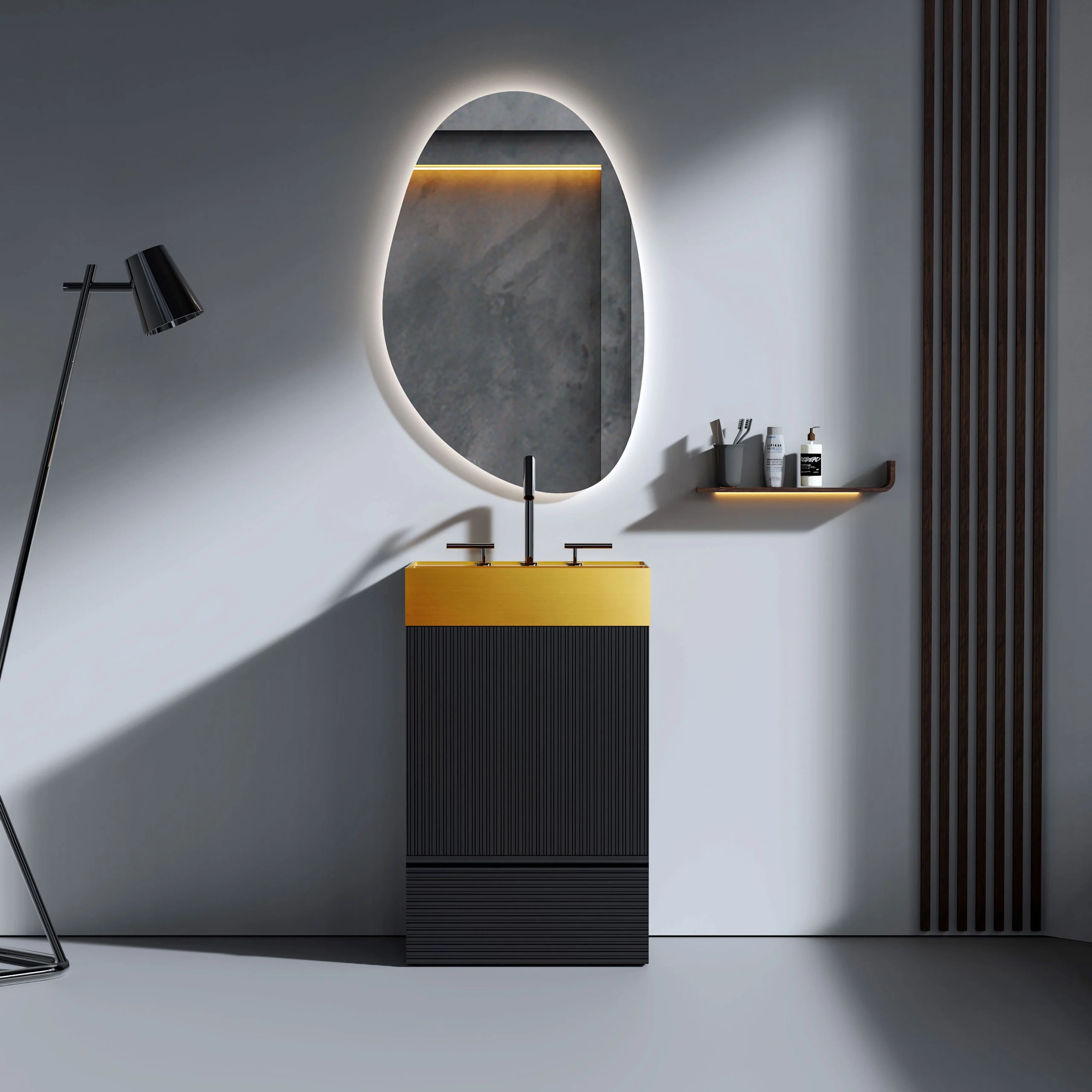 CITTANEO Gada Pro 20'' Modern Freestanding Bathroom Vanity with Sink and Integral Basin