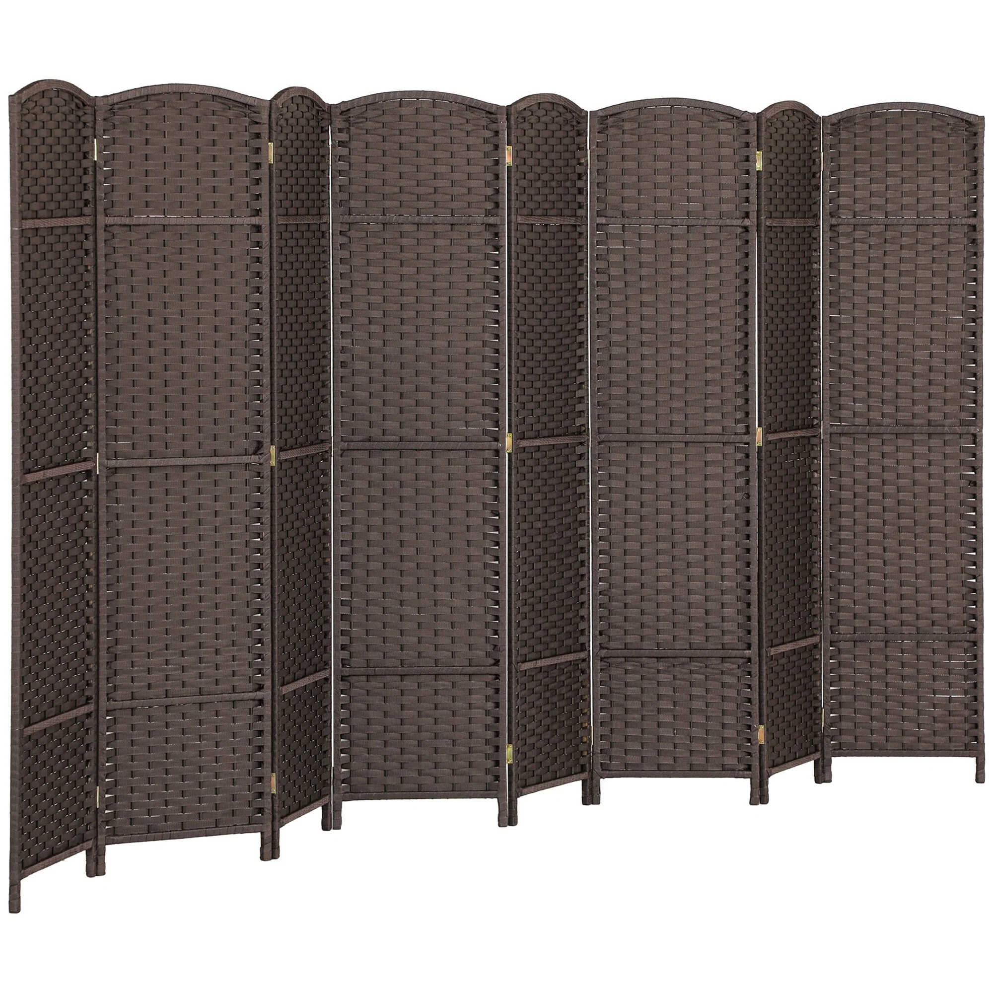 HOMCOM Room Divider, 8 Panel Folding Privacy Screen, 5.6' Tall Freestanding Wall Partition
