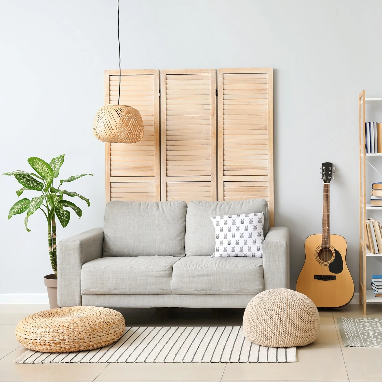 Bunny Fluffle Easter Decorative Throw Pillow