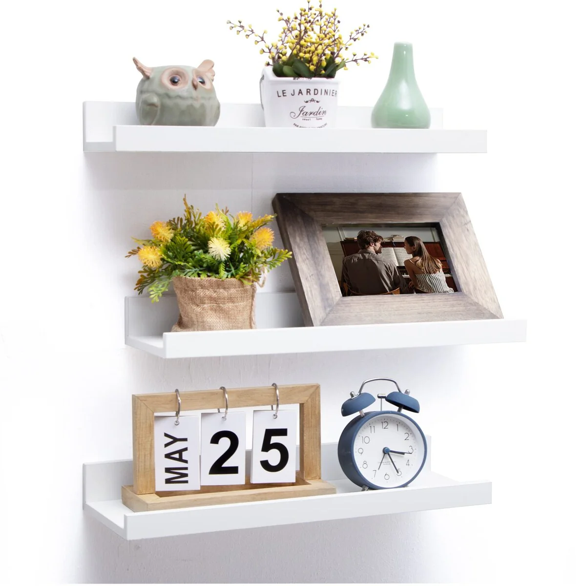 Picture Ledge Shelf, Floating Shelves Wall Mounted Set of 3