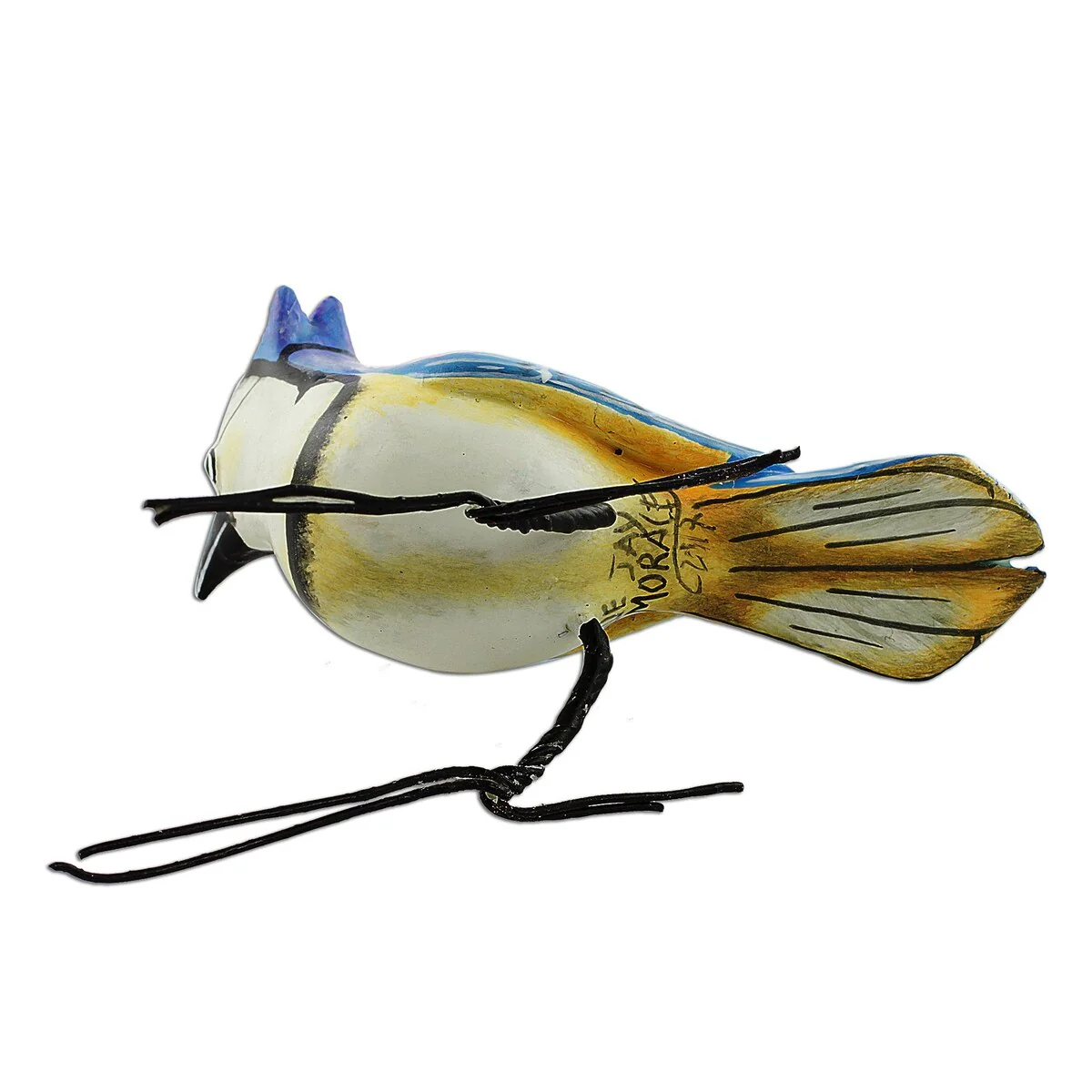 Novica Handmade Blue Jay Ceramic Figurine