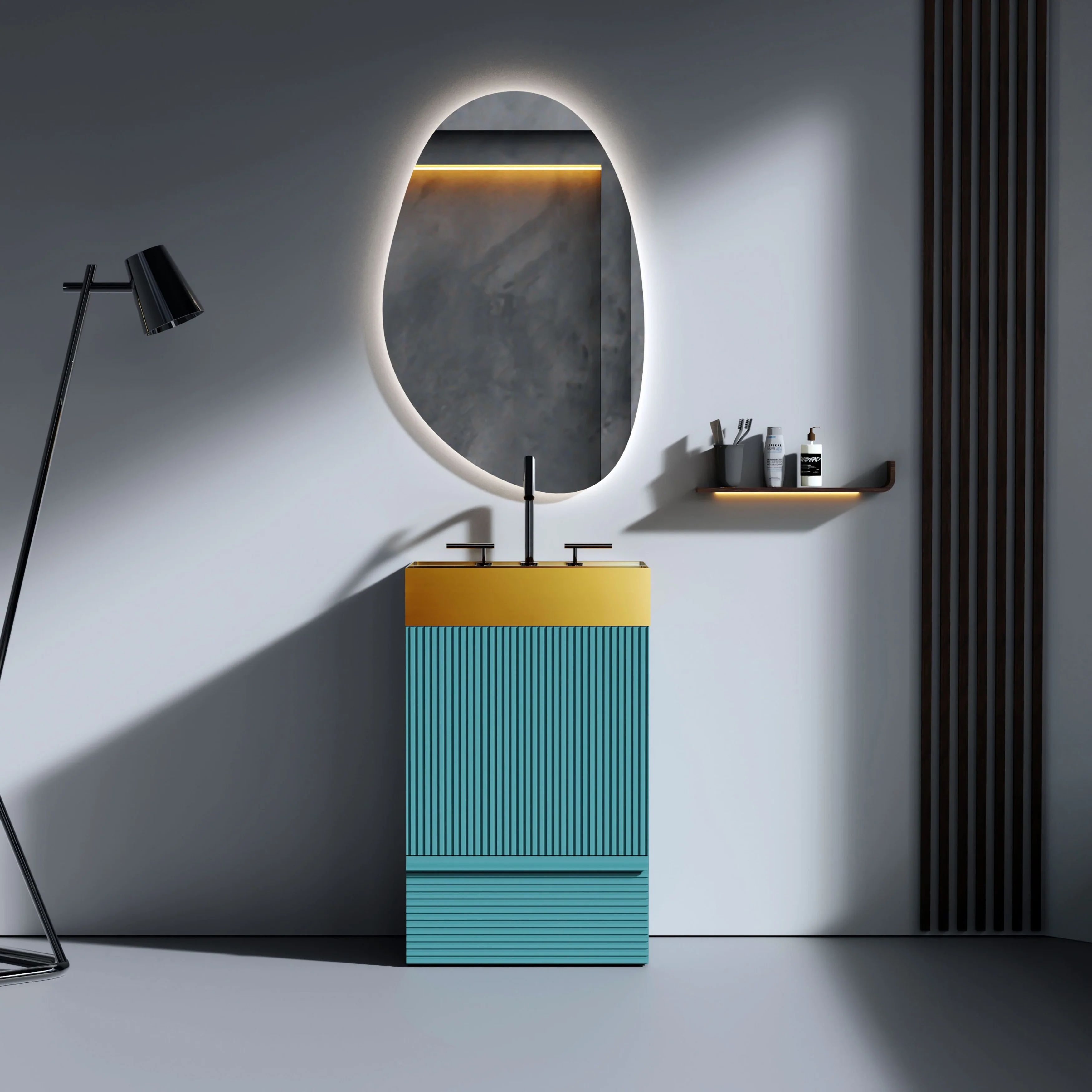 CITTANEO Gada Pro 20'' Modern Freestanding Bathroom Vanity with Sink and Integral Basin