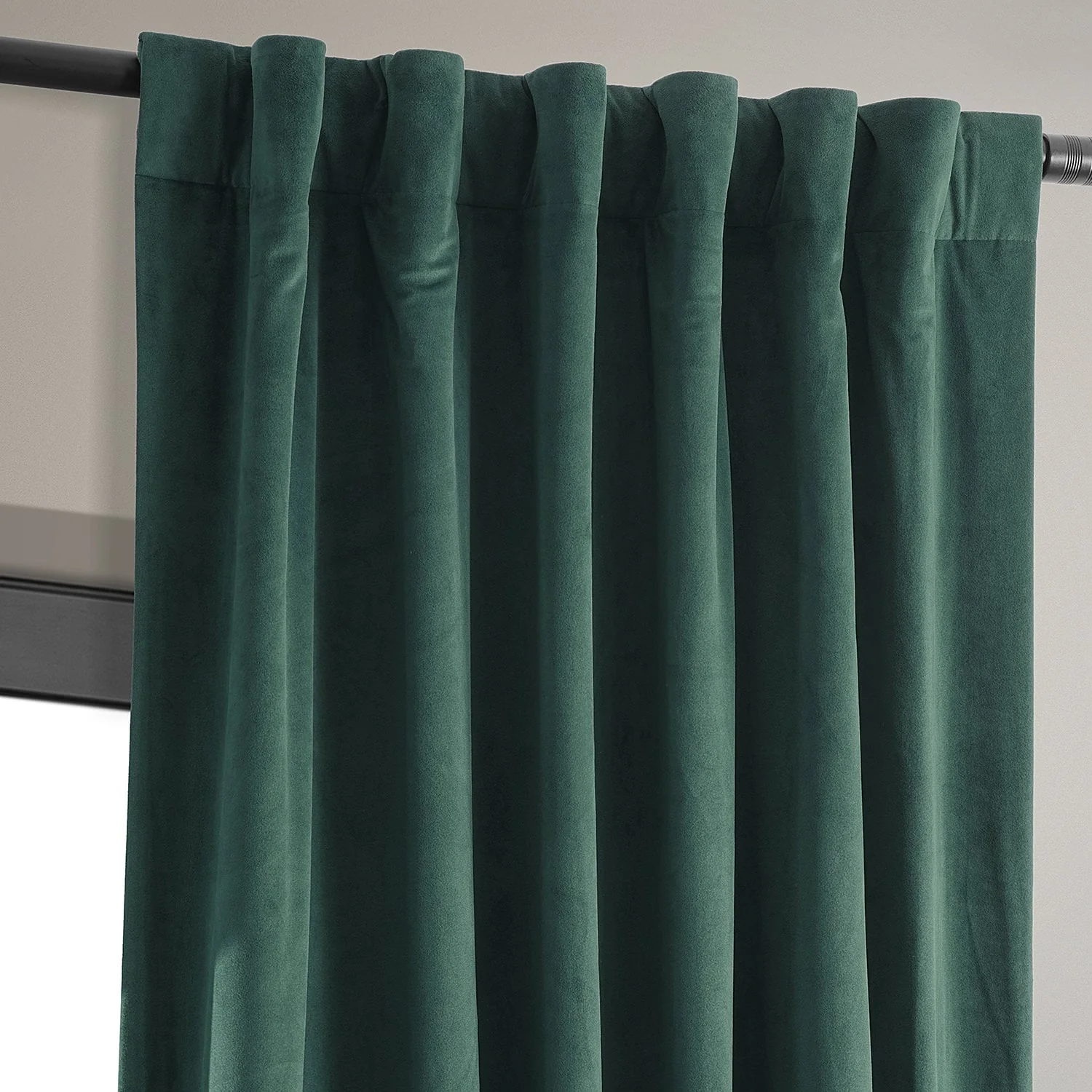 Exclusive Fabrics Signature Velvet Thermal Lined With 100% 4 Pass Blackout Curtains. (1 Panel)