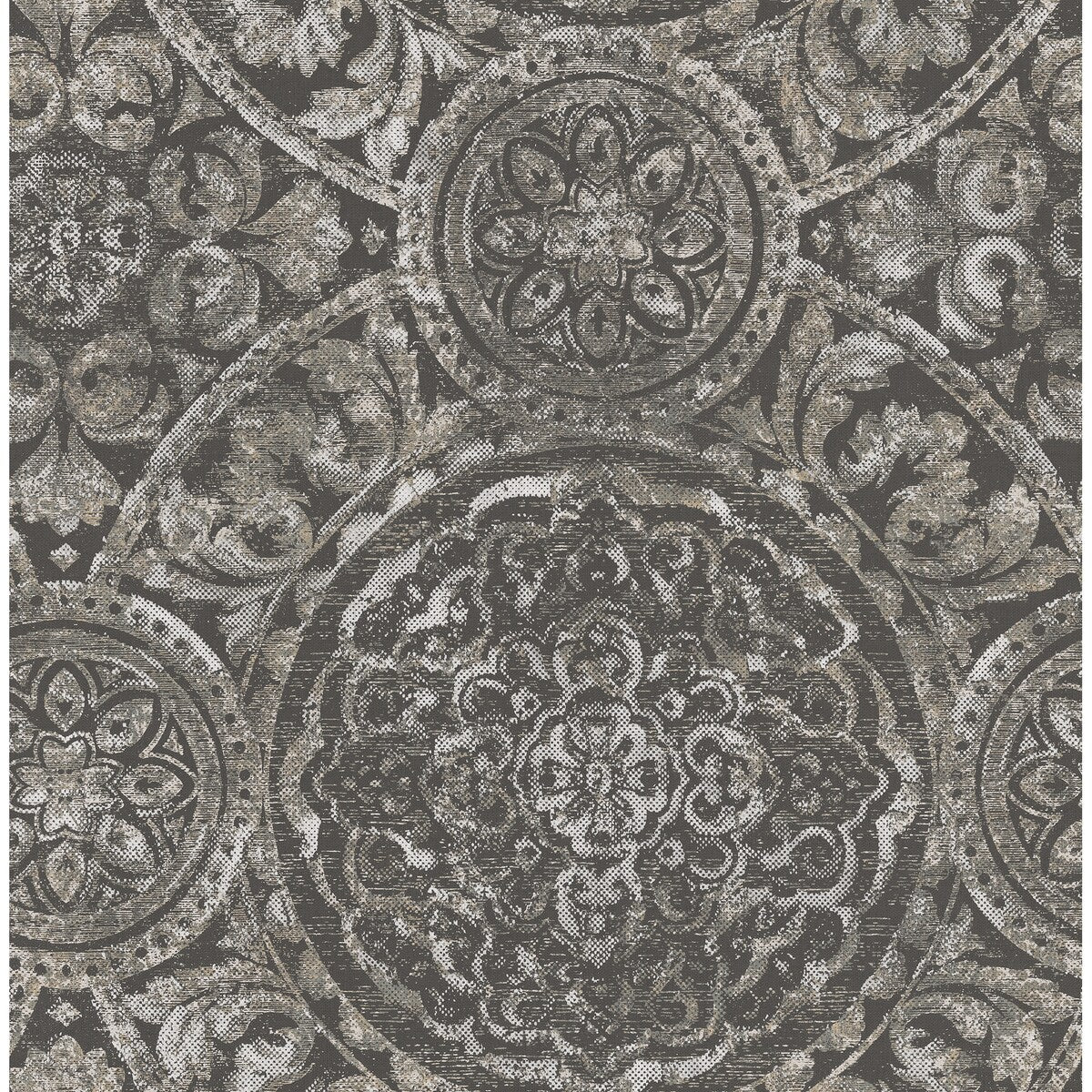 Seabrook Designs Ibiza Medallion Unpasted Wallpaper
