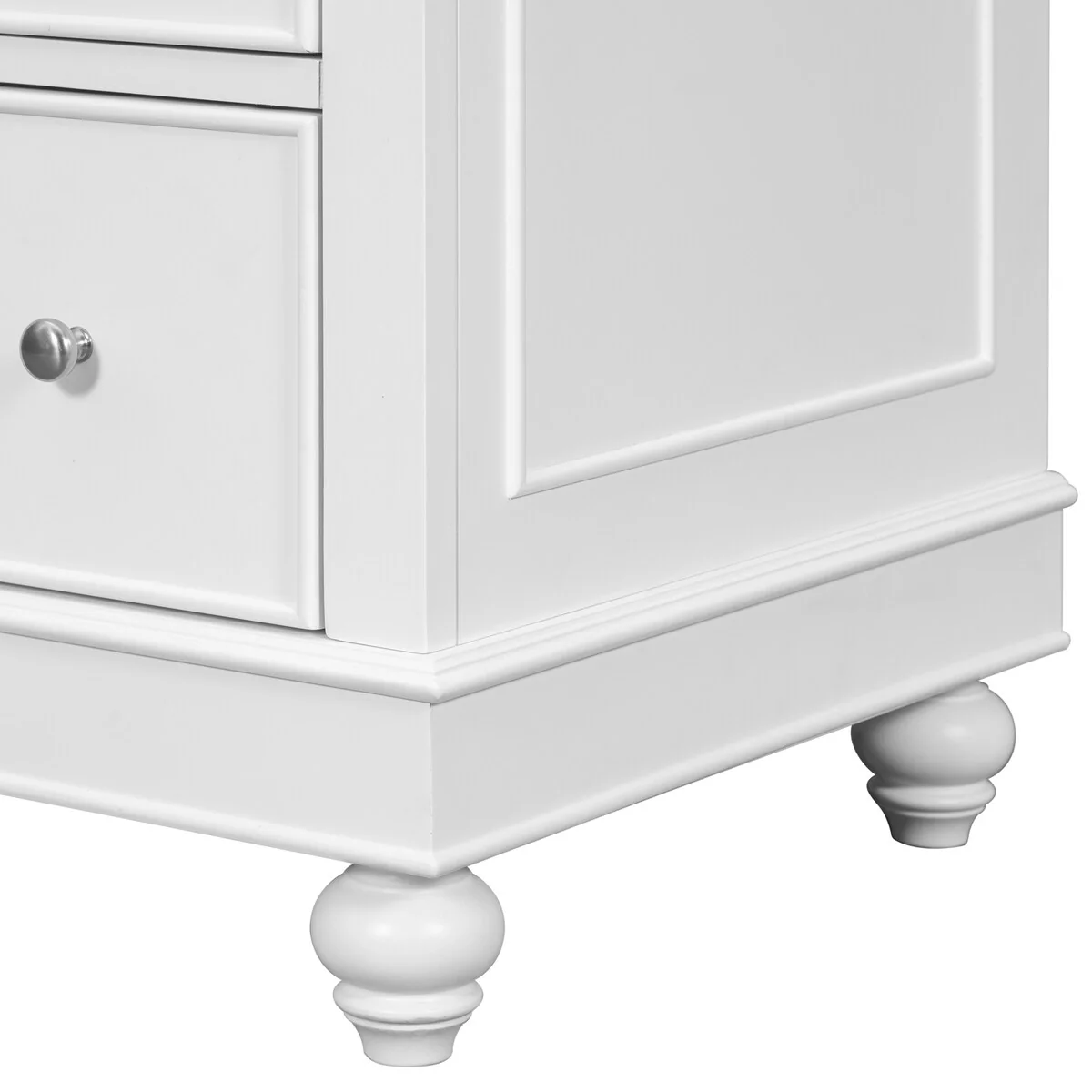 36 in. W Freestanding Bath Vanity with White Resin Sink,4 Drawers and 1 Door