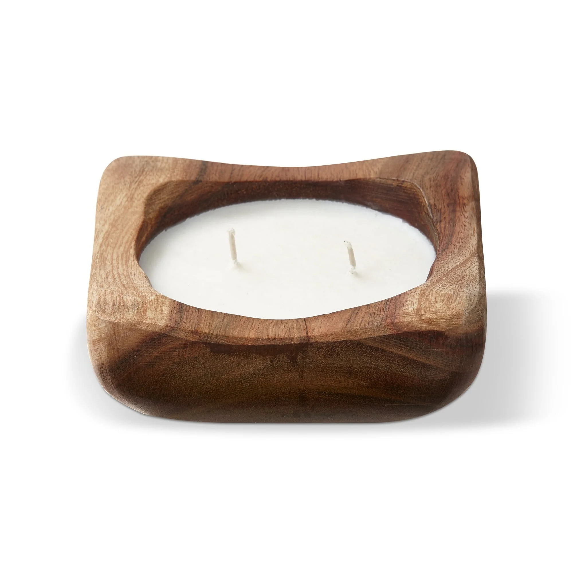 Soy Paraffin Wax Scented Sage & Bergamot Wood Candle, 4.92L x 4.72W x 1.96H inches, Burn Time 10 hrs.
