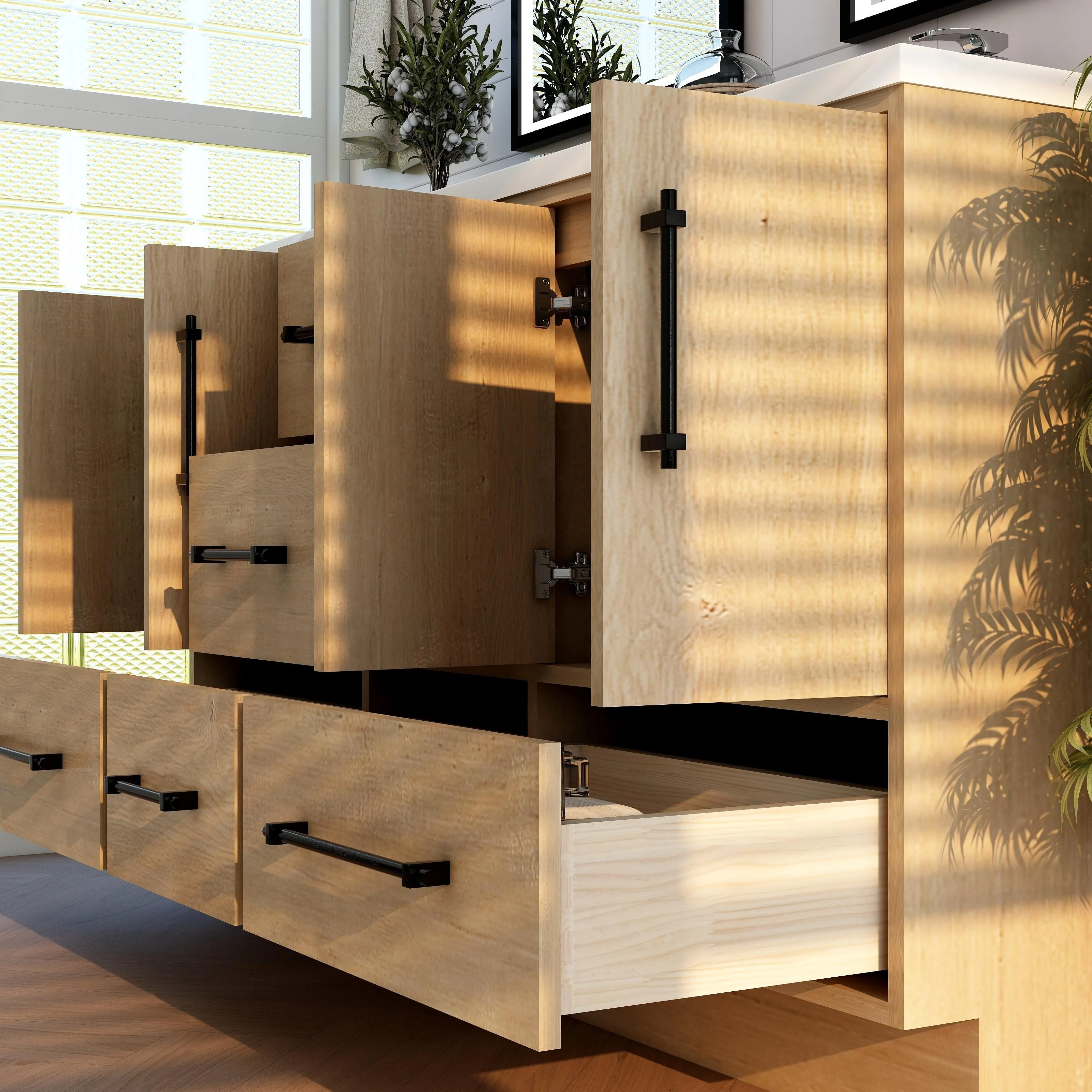 Victoria 60'' Freestanding Vanity with Double Reinforced Acrylic Sink - 59.5