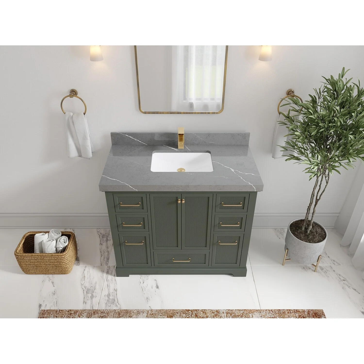 Willow Collections 42 in. W x 22 in. D Alys Single Sink Bathroom Vanity with Countertop