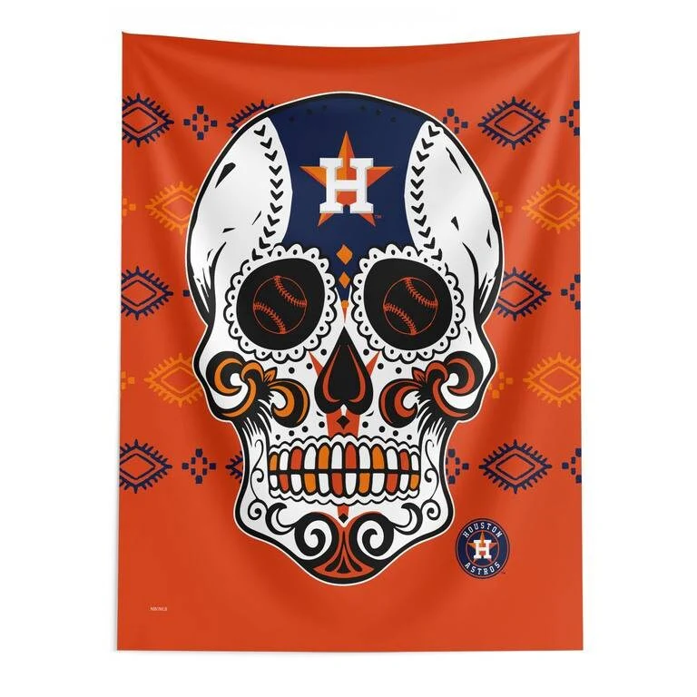 MLB Candy Skull Printed Wall Hanging