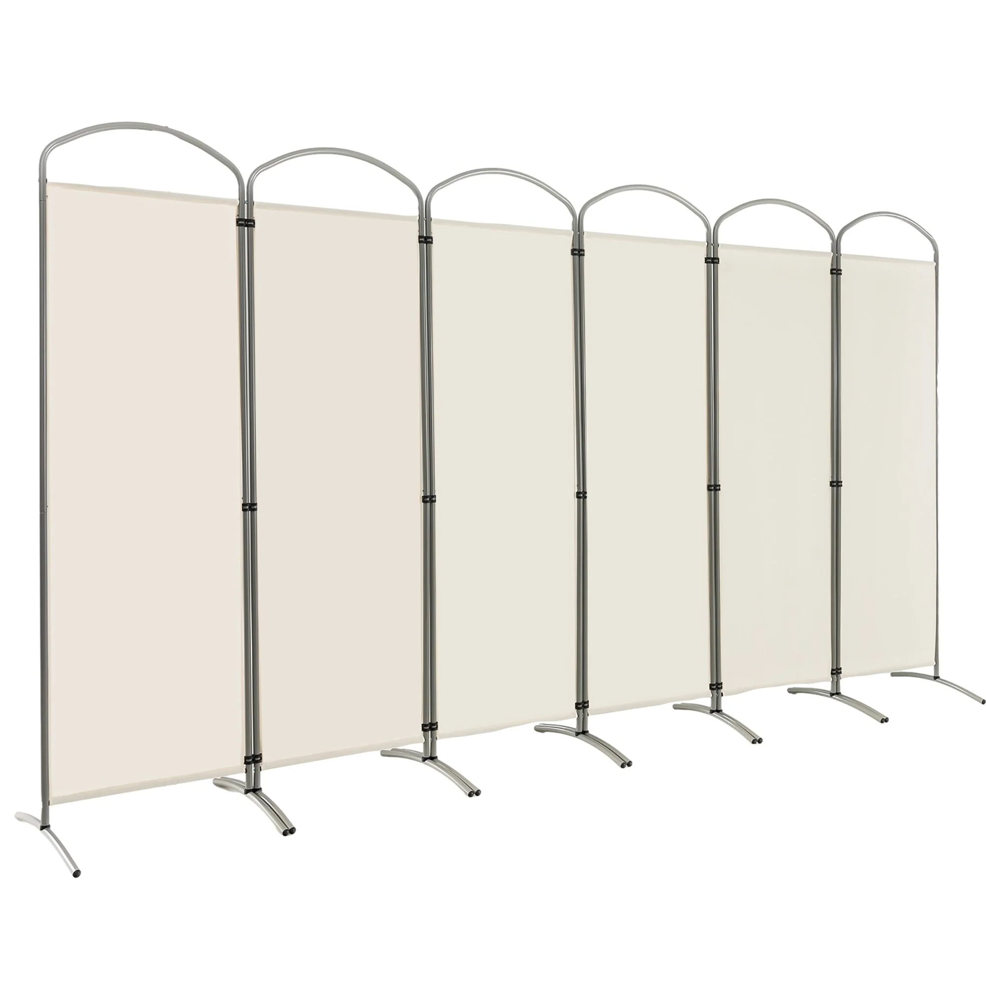 Costway 6 Panels Folding Privacy Screen 6 Ft Tall Fabric Privacy
