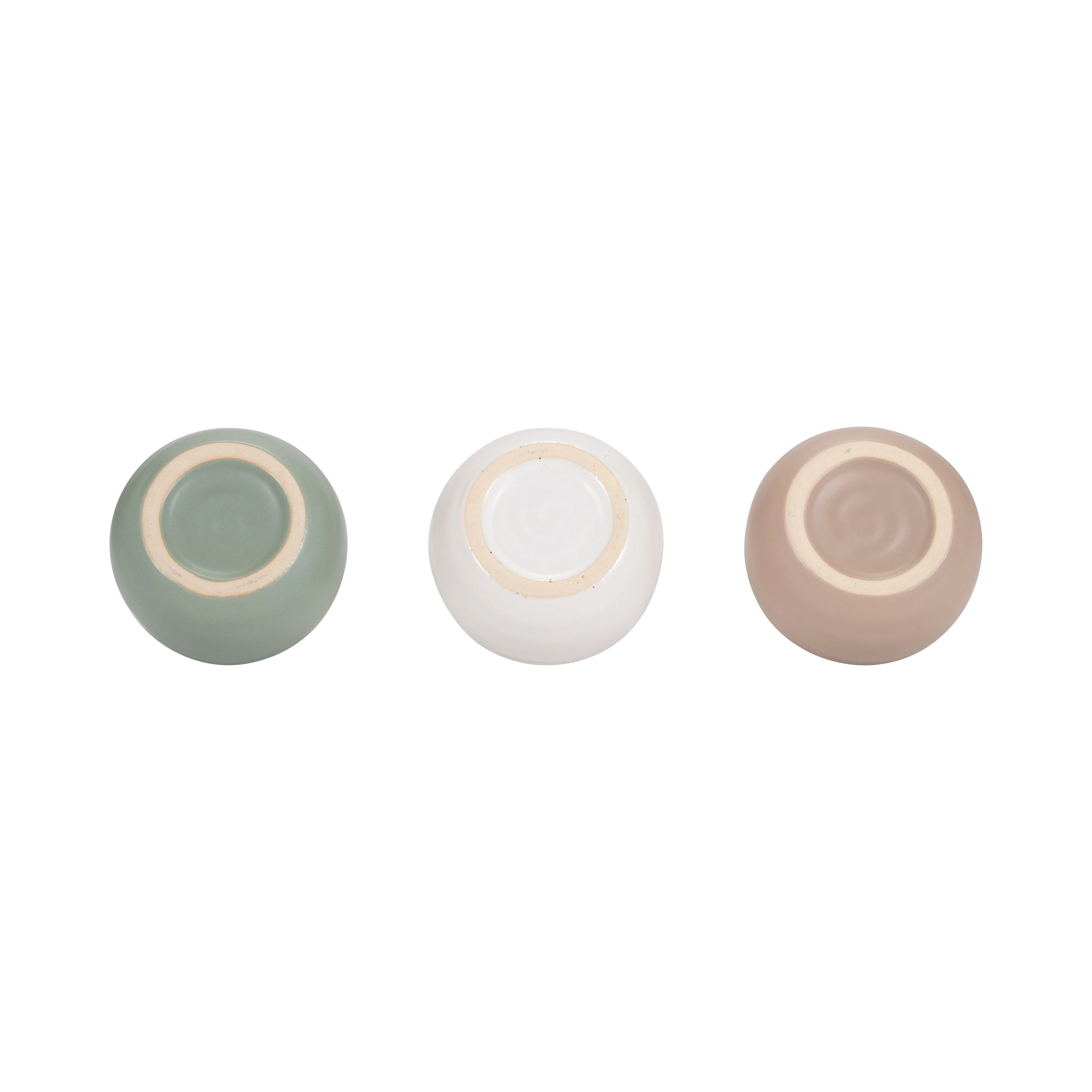 Sagebrook Home Modern Coastal Small Ceramic Bud Vases, Set of 3