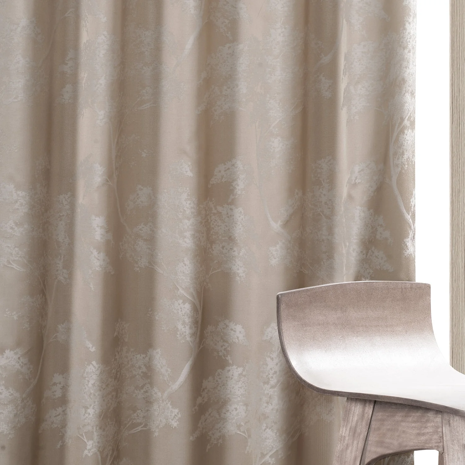 Exclusive Fabrics Sequoia Faux Silk Jacquard Curtain (1 Panel)