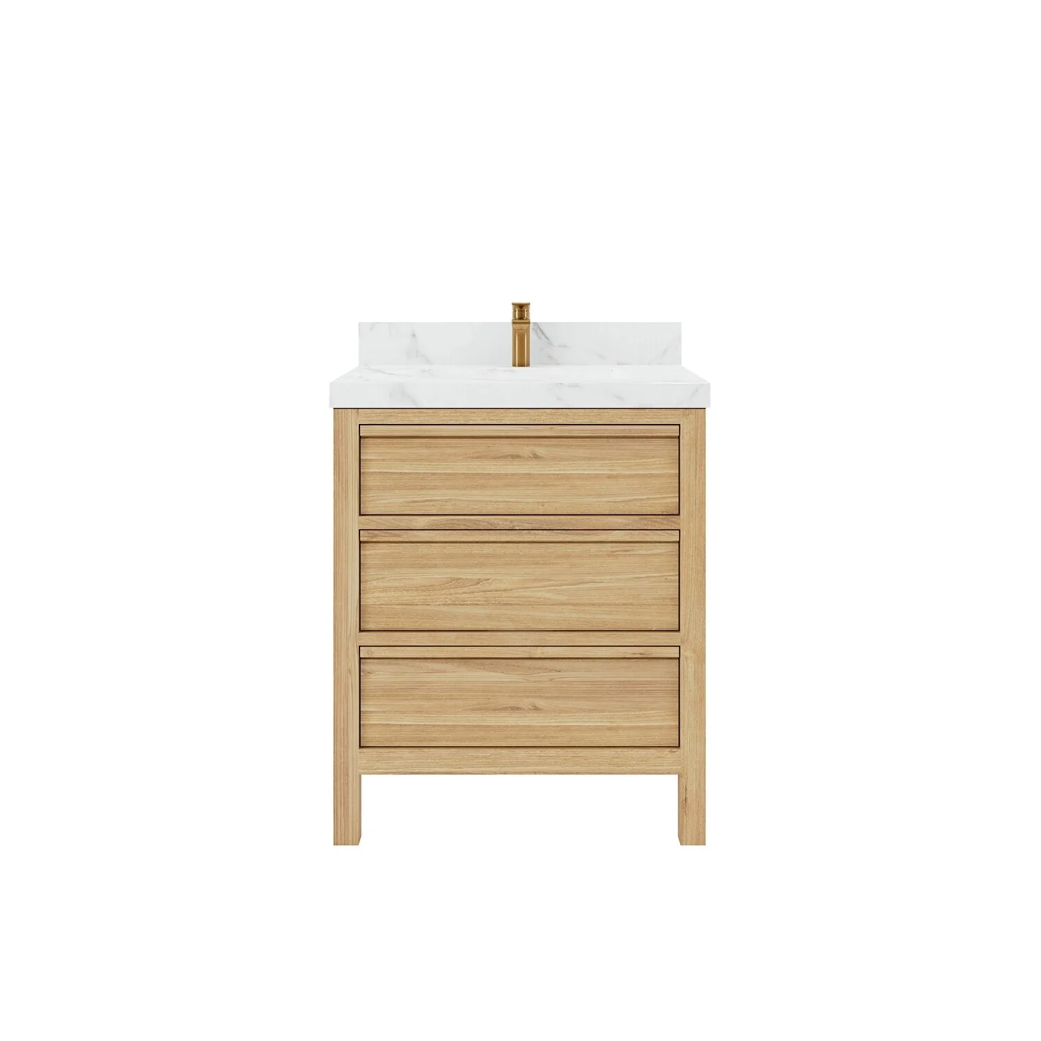 Willow Collections 30 in. W x 22 in. D Elizabeth Solid Teak Wodd Single Sink Bathroom Vanity with Countertop