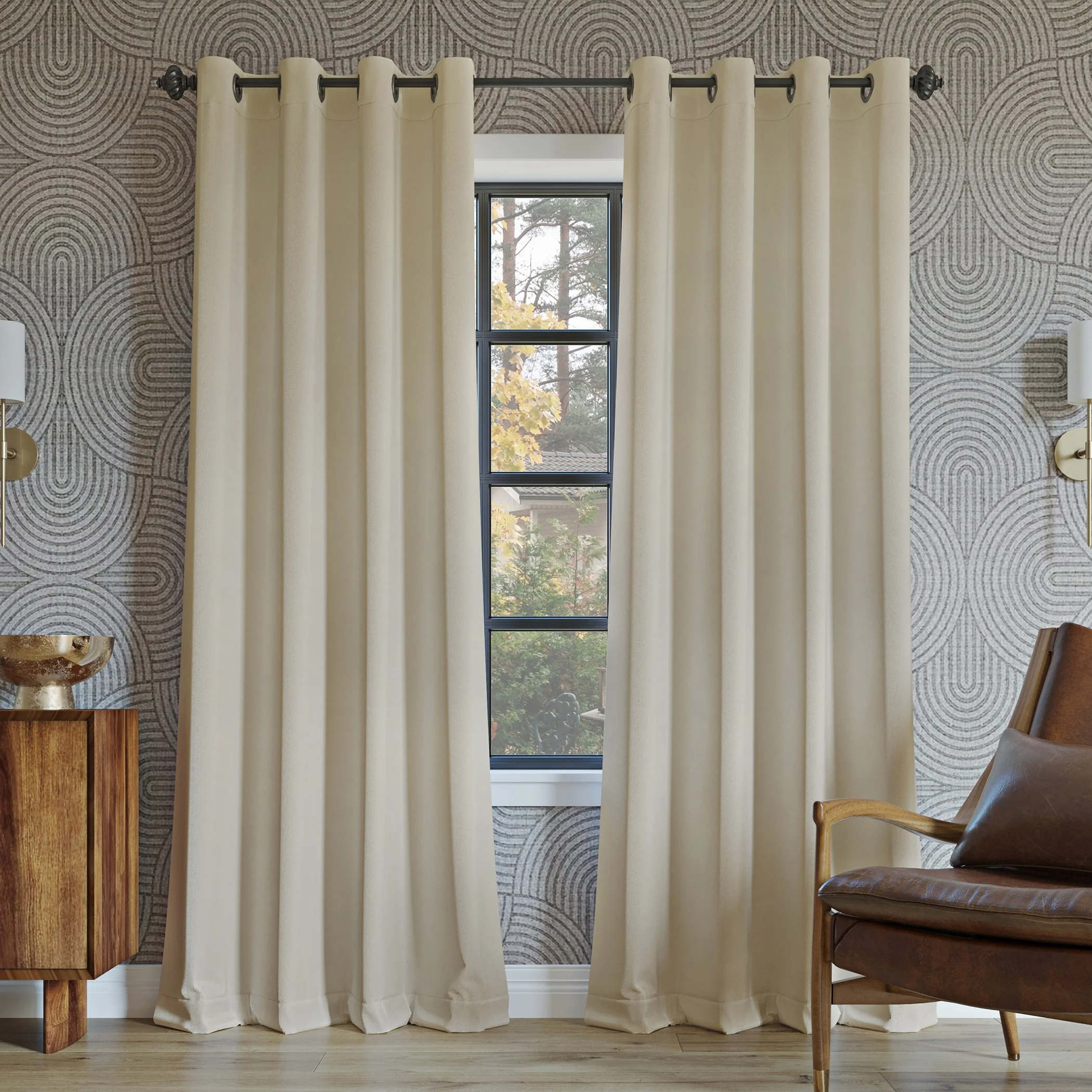 Sun Zero Oslo Theater Grade Extreme Total Blackout Grommet 1-Piece Curtain Panel, Single Panel