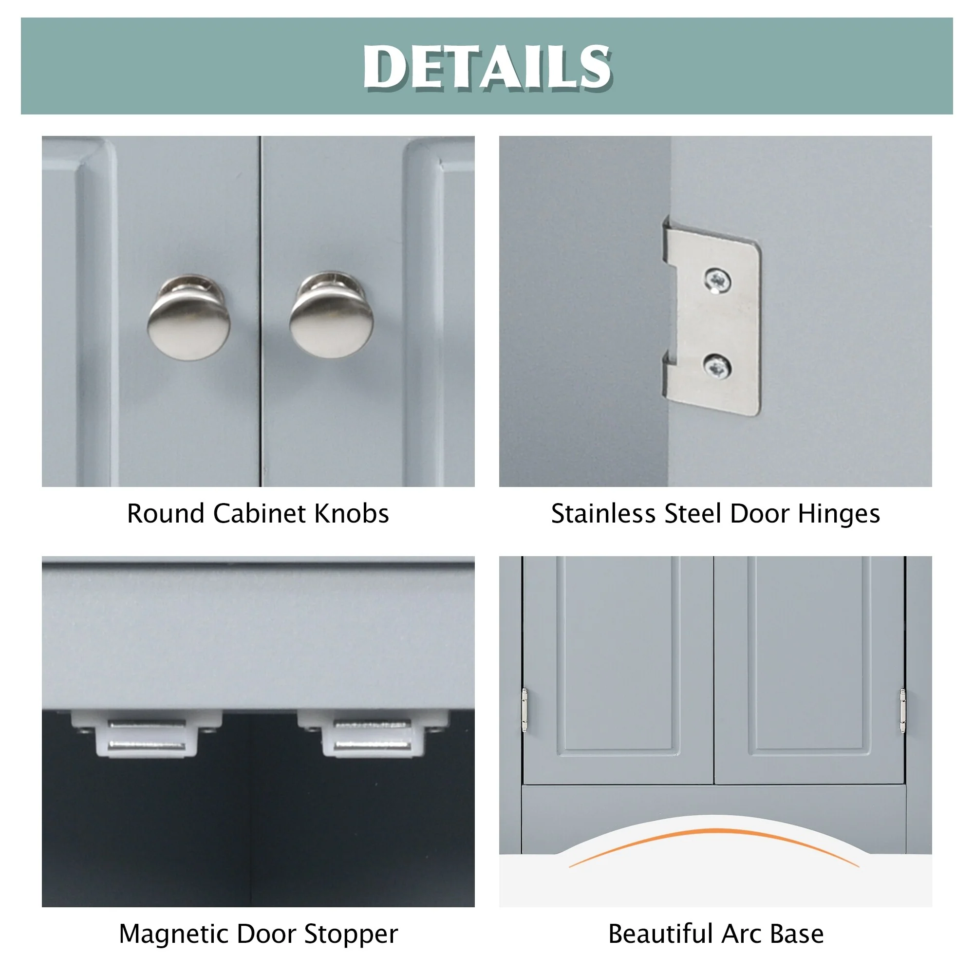 17.2 in. W x 17.2 in. D Triangle Bathroom Storage Cabinet with Adjustable Shelves