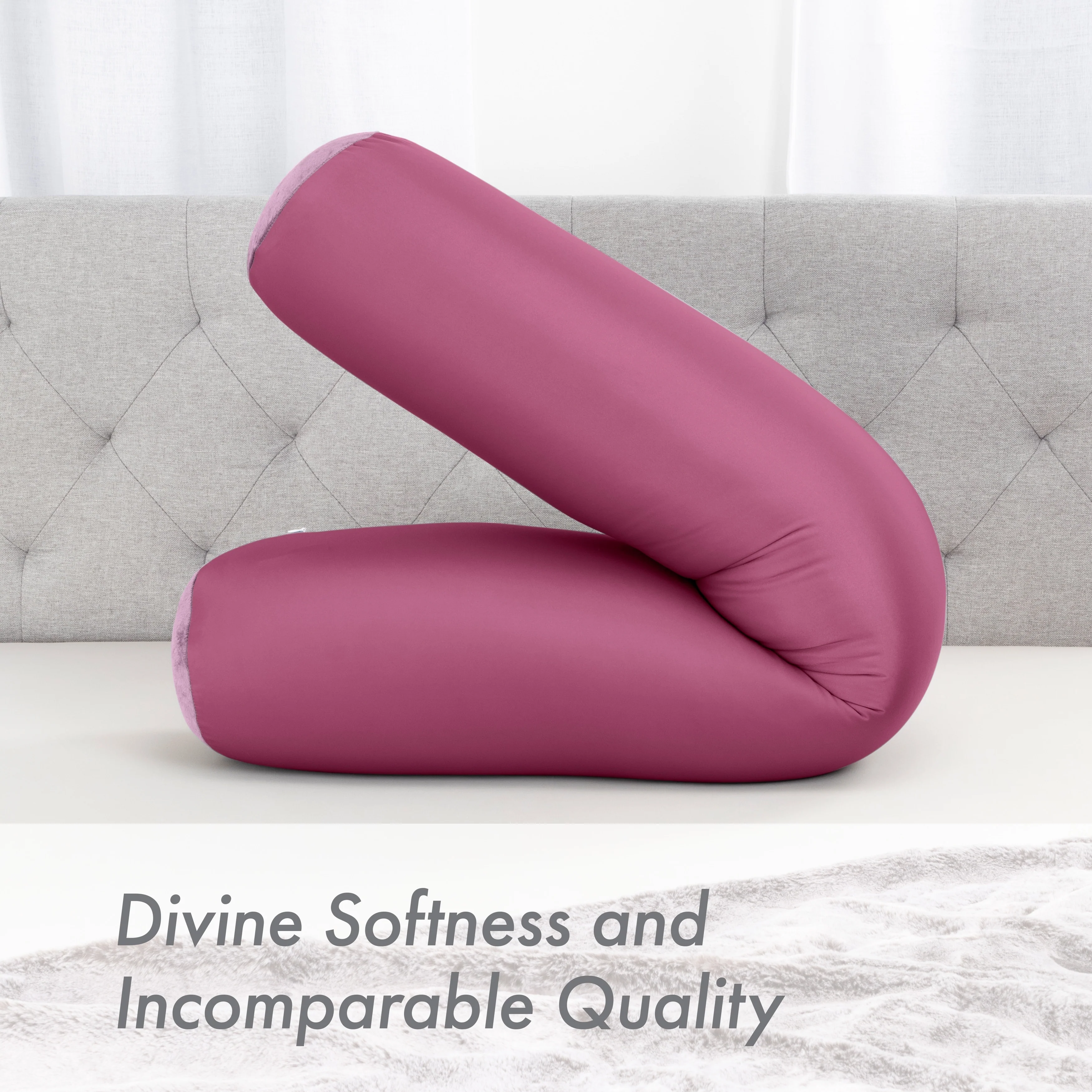 Straight Body Pillow, Premium Microbead,Side Sleeping / Pregnant Women