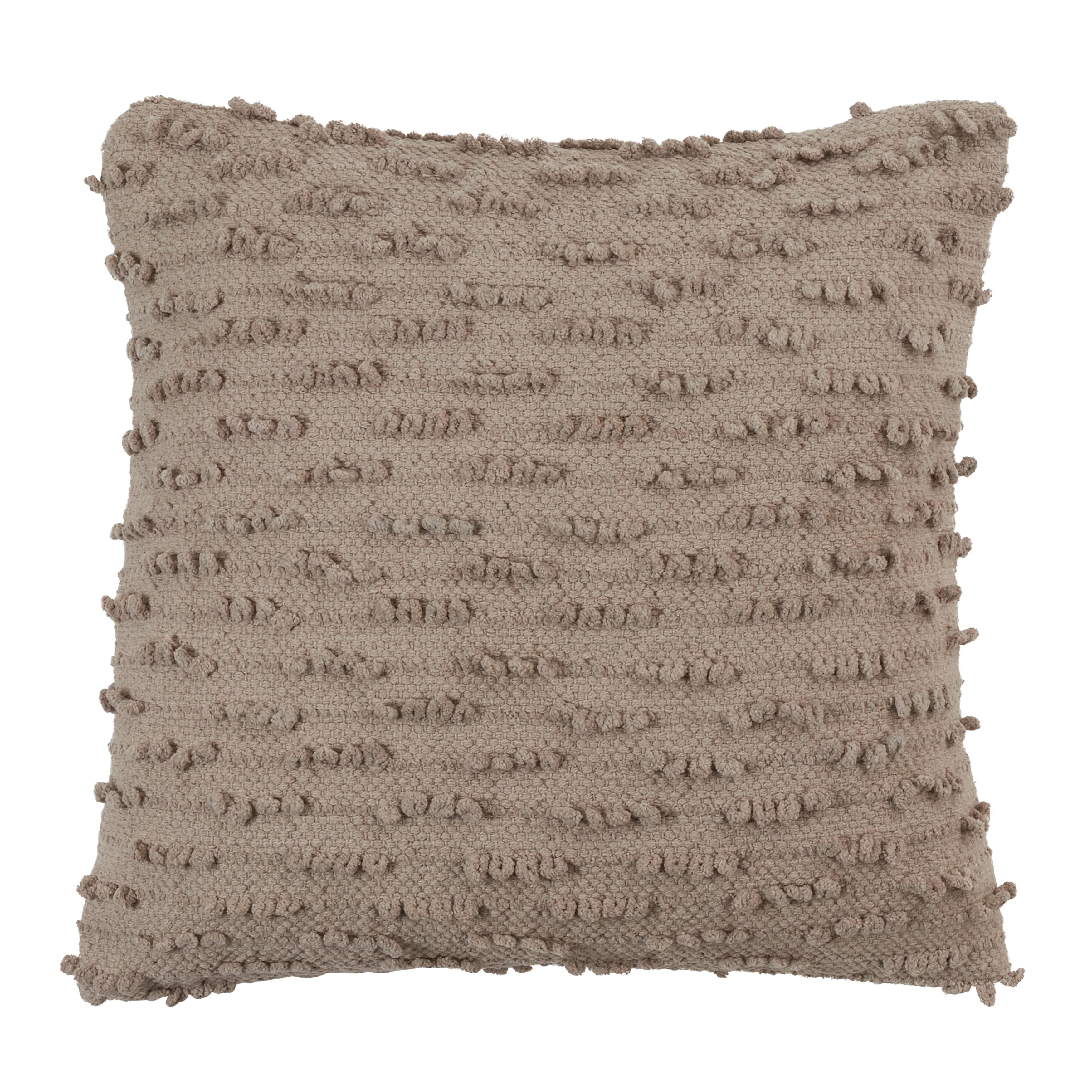 Nubby Design Down Filled Throw Pillow