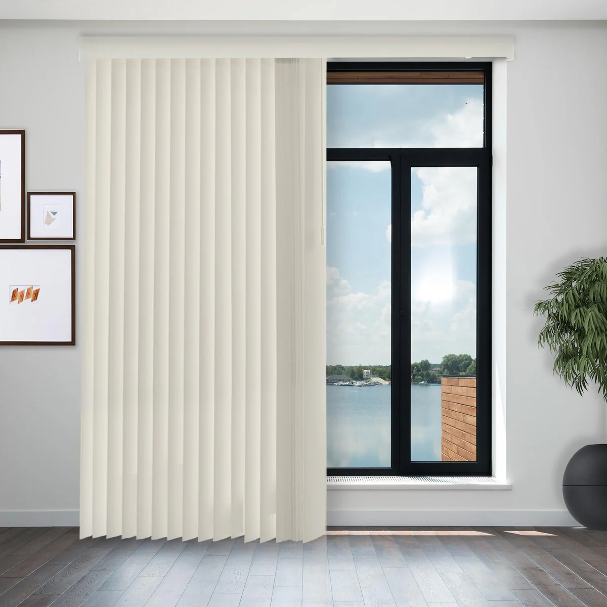 Cordless Vertical Blinds Oxford Alabaster