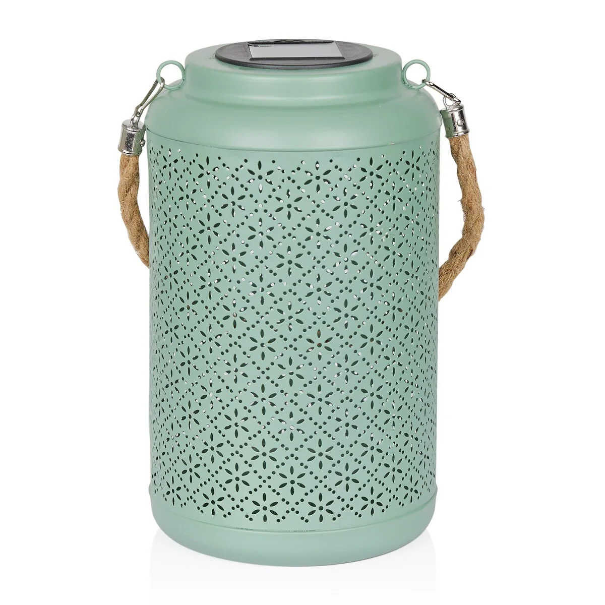 Solar Hanging Decorative Green Lantern with LED Lights