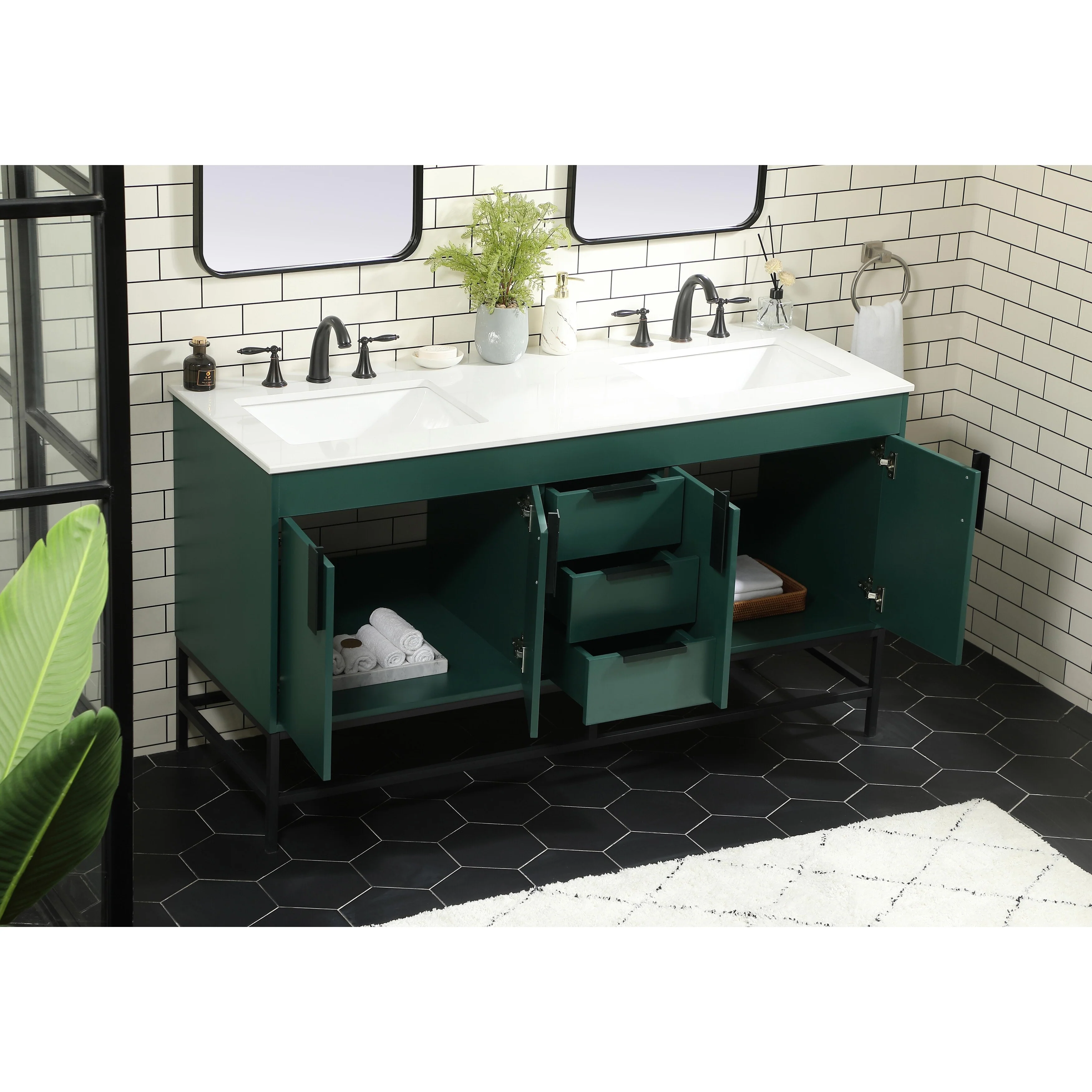 Blossom 60 Inch Double Bathroom Vanity