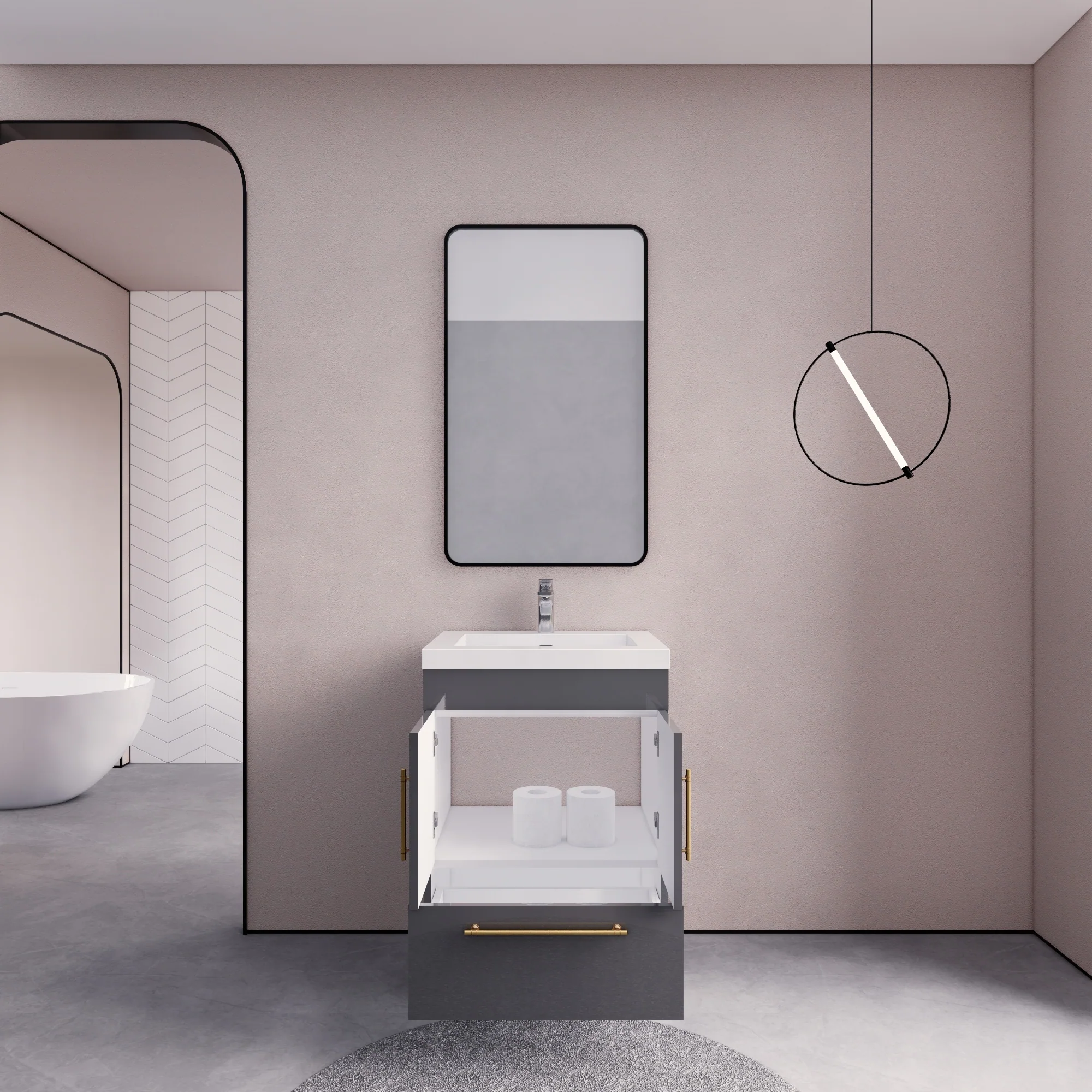 Eliza 24'' Freestanding Vanity with Single Sink