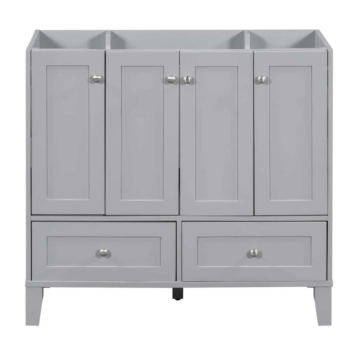 Bathroom Vanity Base Cabinet with 4 Soft Closing Doors & 2 Drawers (Without Sink)