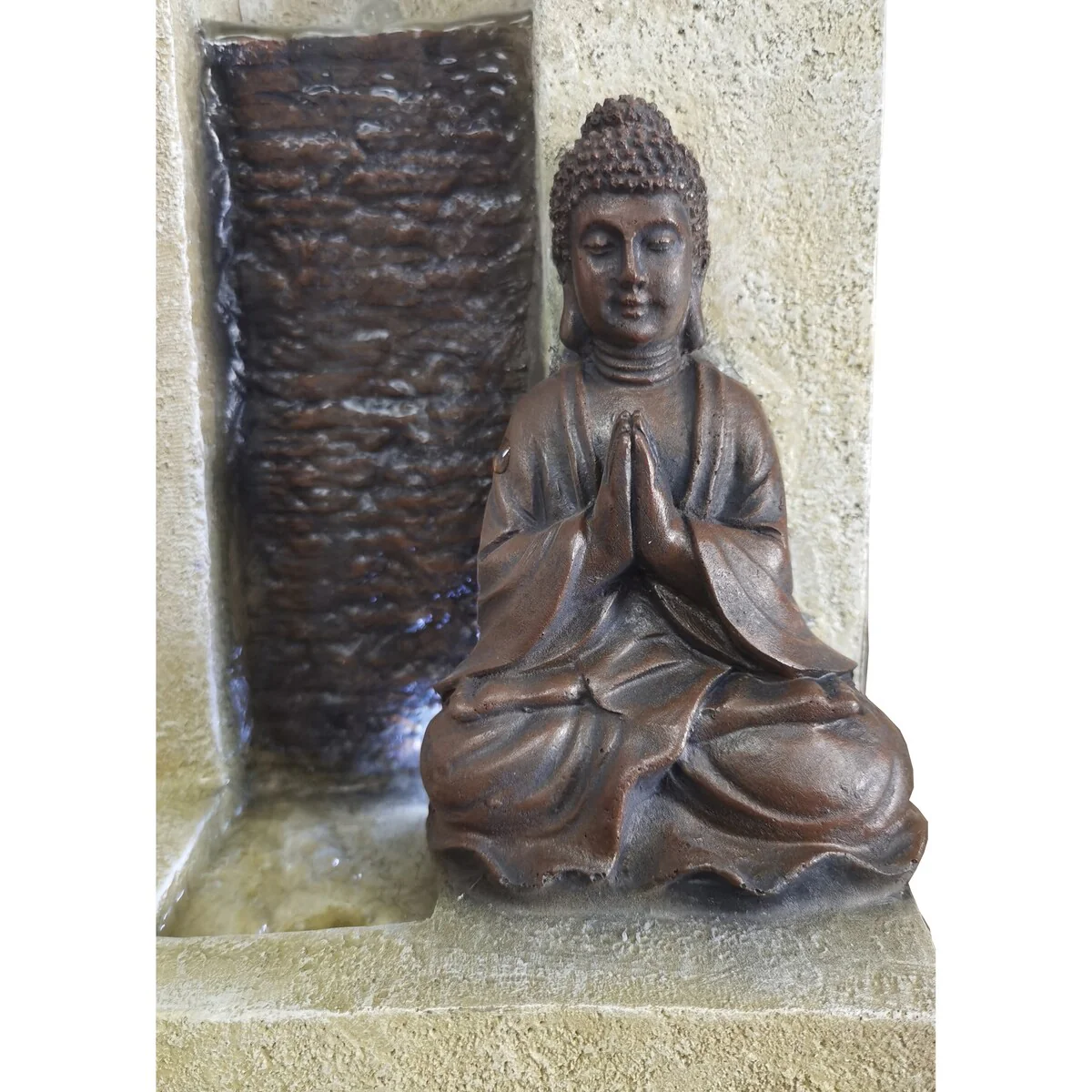 Indoor Buddha Tabletop Fountain with LED Light