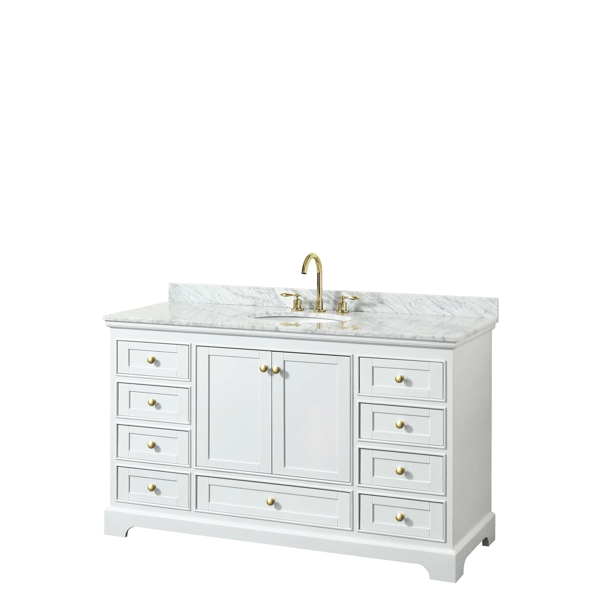 Deborah 60-inch Single Vanity, Oval Sink, No Mirror