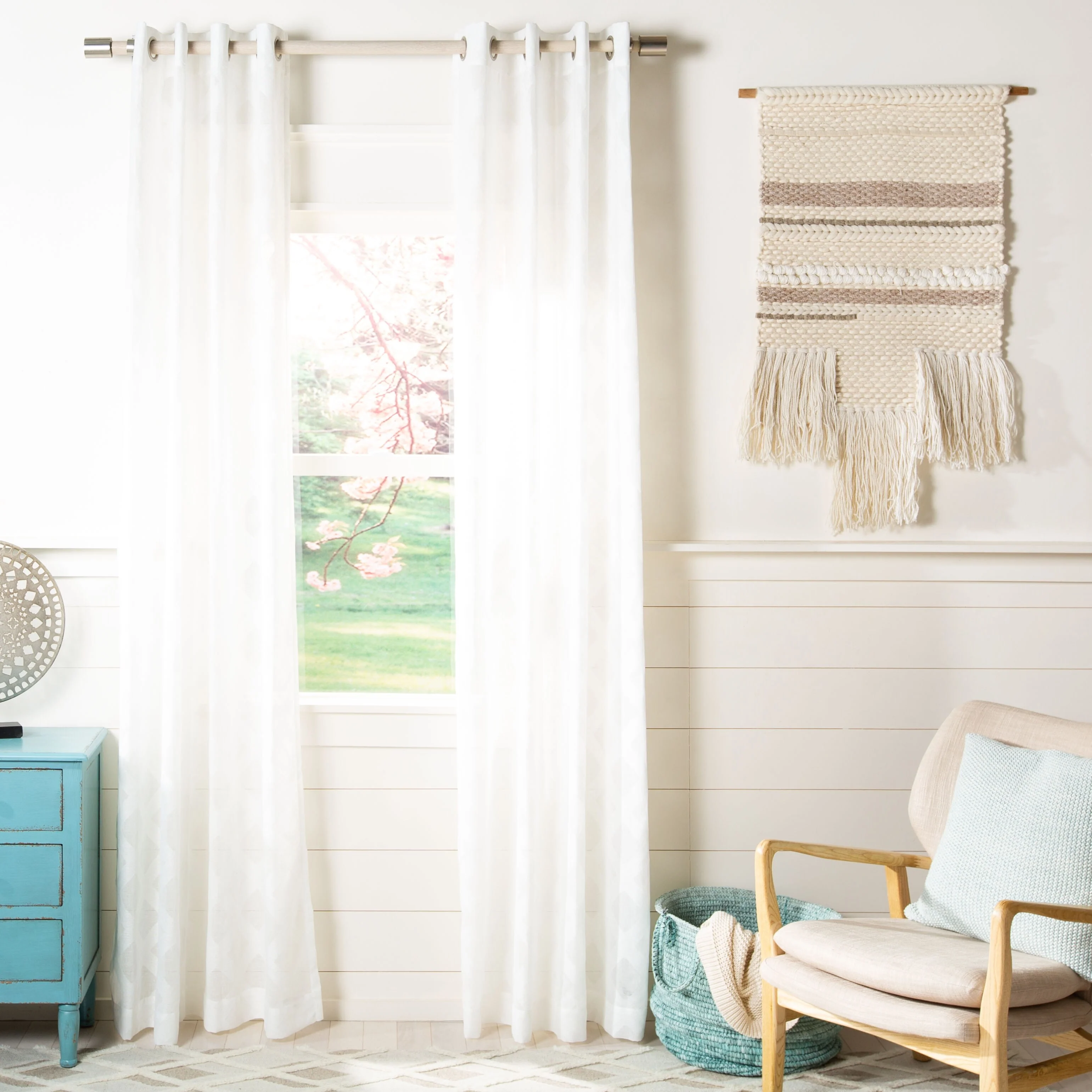 SAFAVIEH Mirtha Sheer Window Curtain Panel