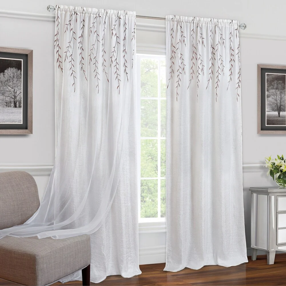 Achim Willow Rod Pocket Window Curtain Panel