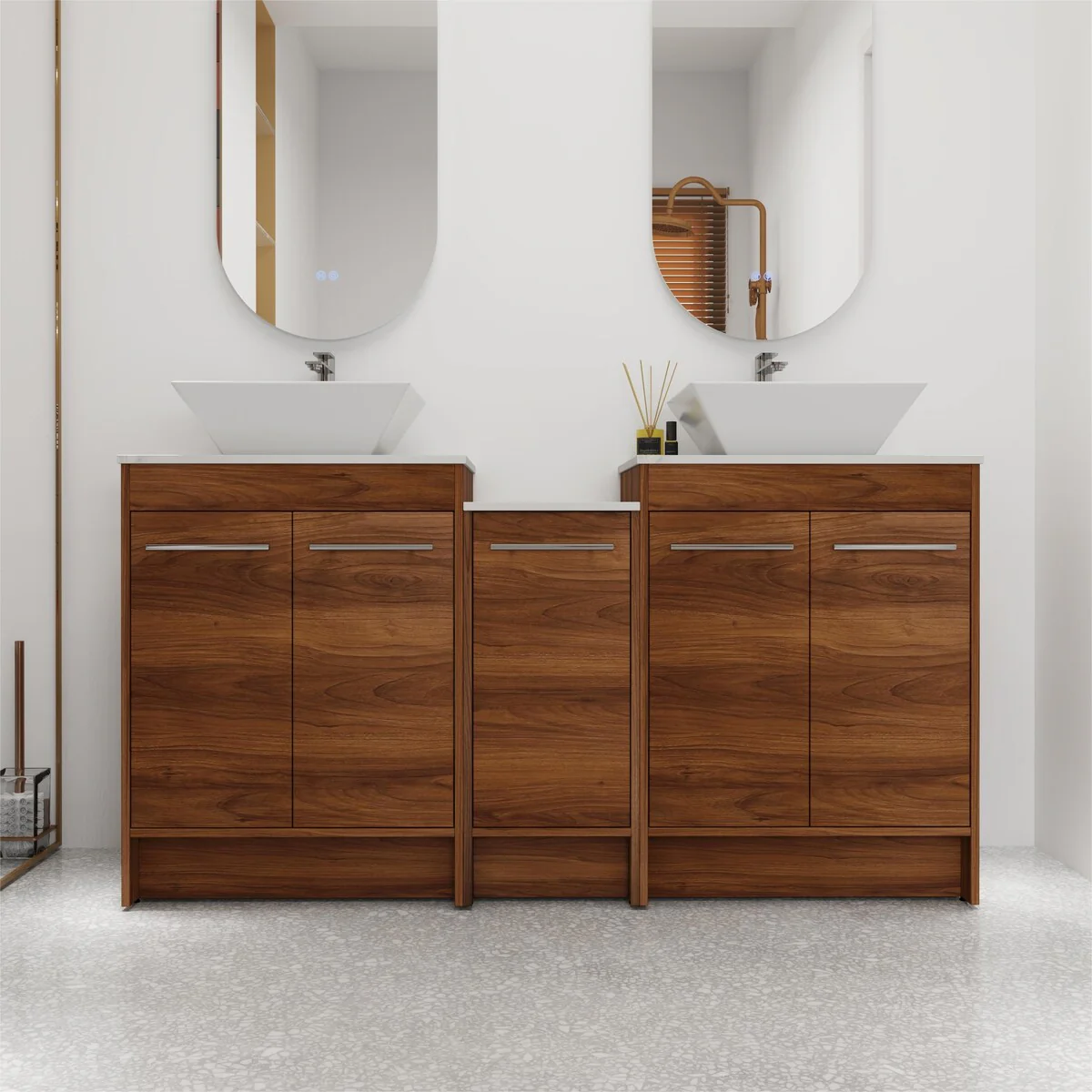 Bathroom Vanity With Sink In 24/36/48/60 Inch, Freestanding Bathroom Vanity With Soft Close Door