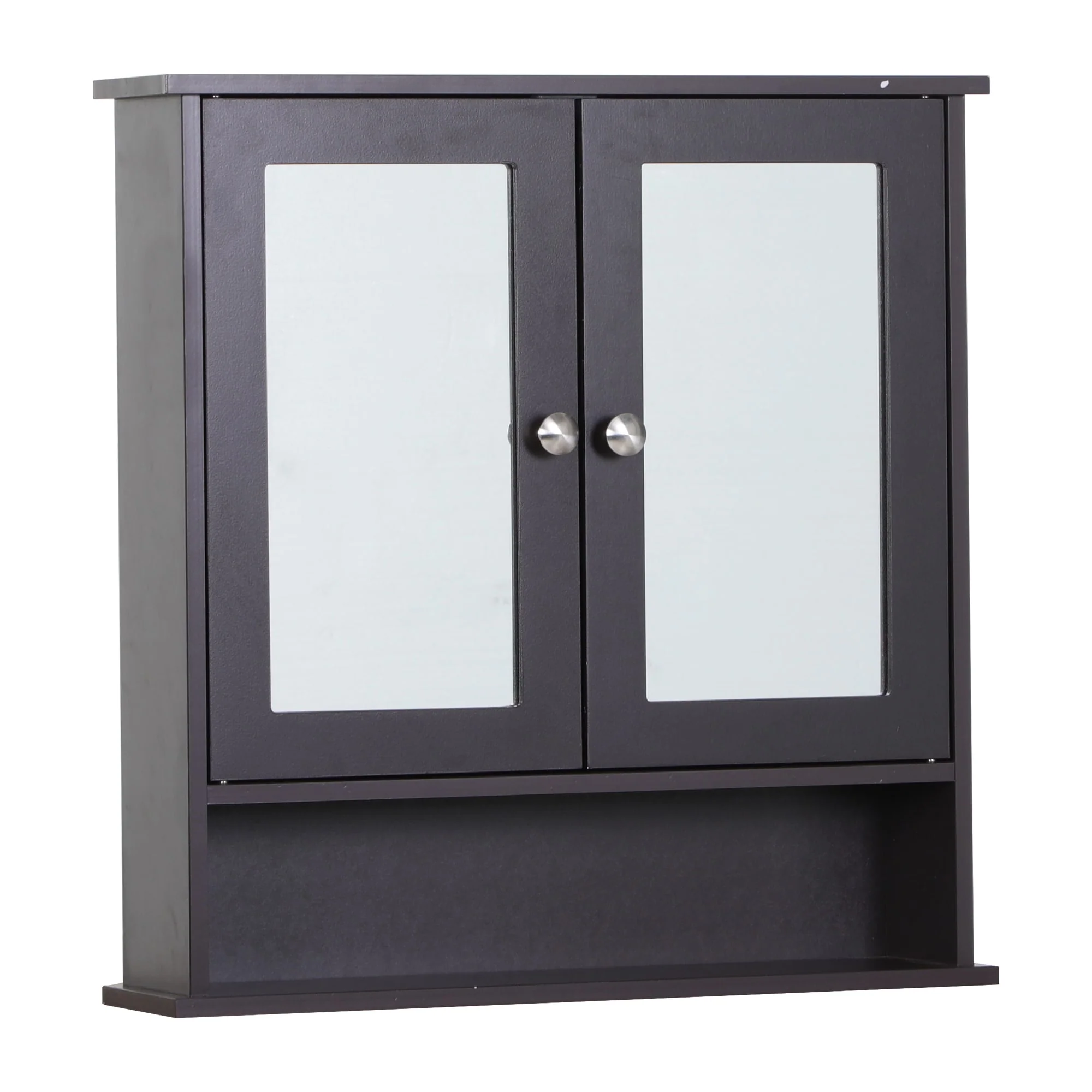 2-Door Medicine Cabinet Bathroom Wall Cabinet with Double Mirror Doors