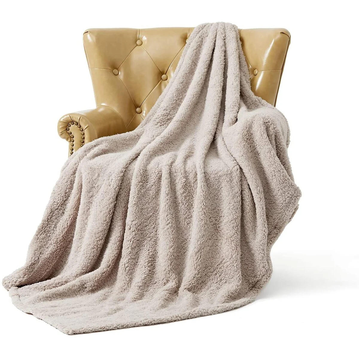 Cozy Throw Blanket for Bed Couch Warm Fuzzy Sherpa Blanket