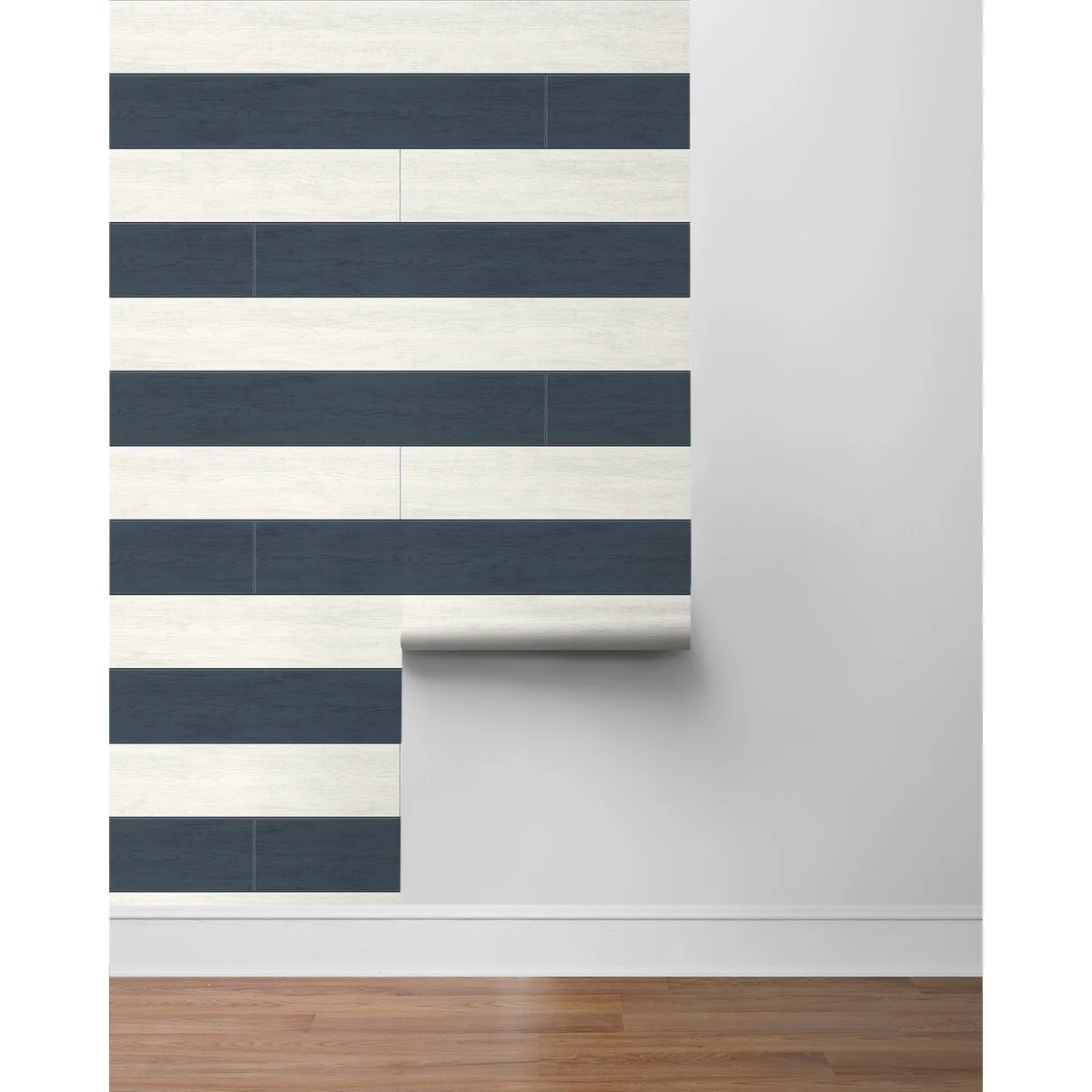 NextWall Two Toned Shiplap Peel and Stick Wallpaper
