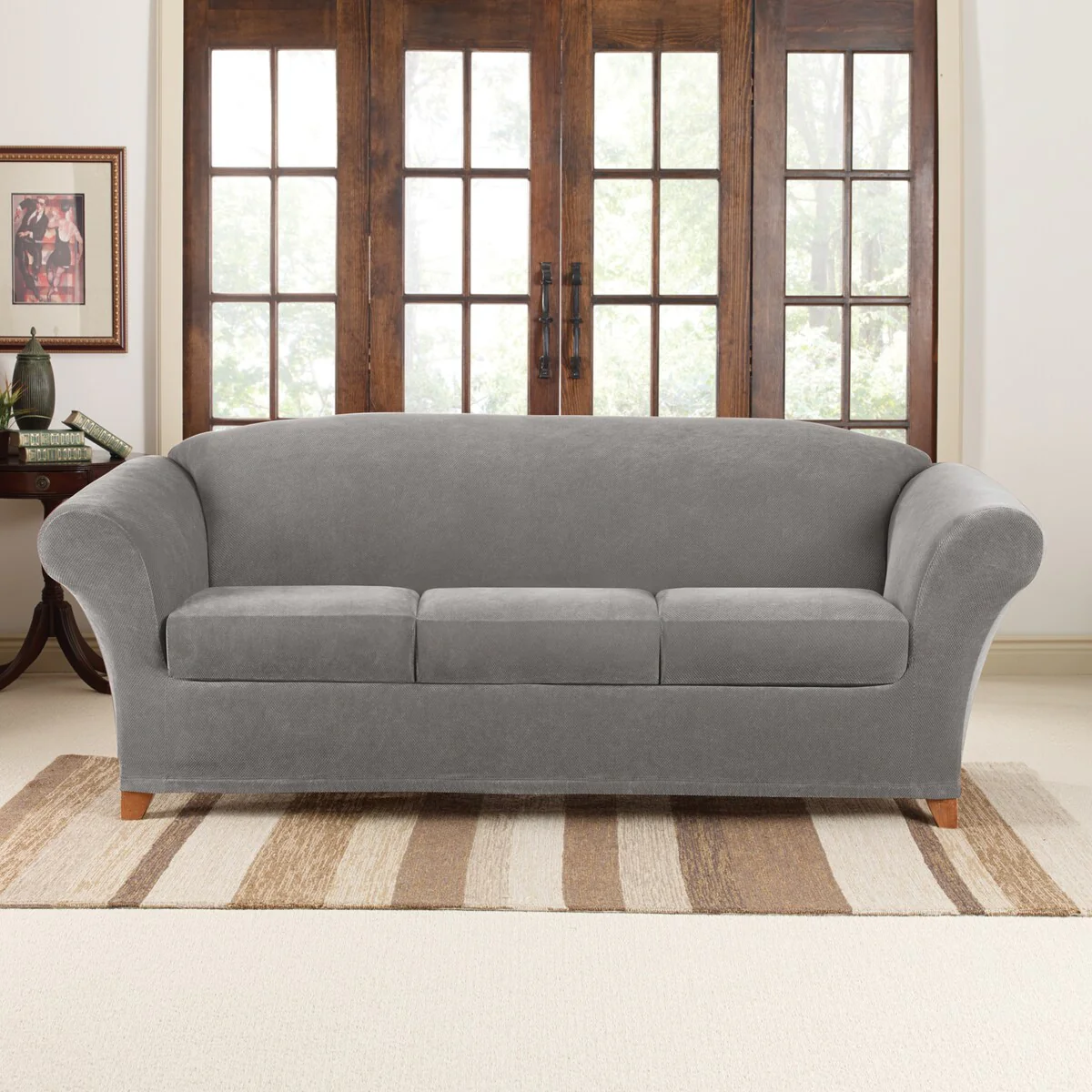 SureFit Stretch Pique 4 Piece Sofa Slipcover
