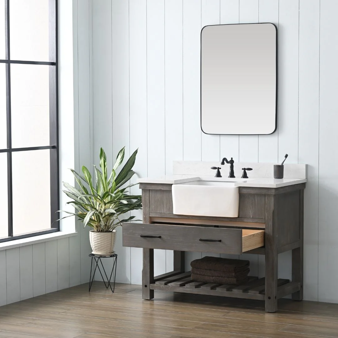 Sudio Design Bathroom Vanity Wesley Weathered Collection.