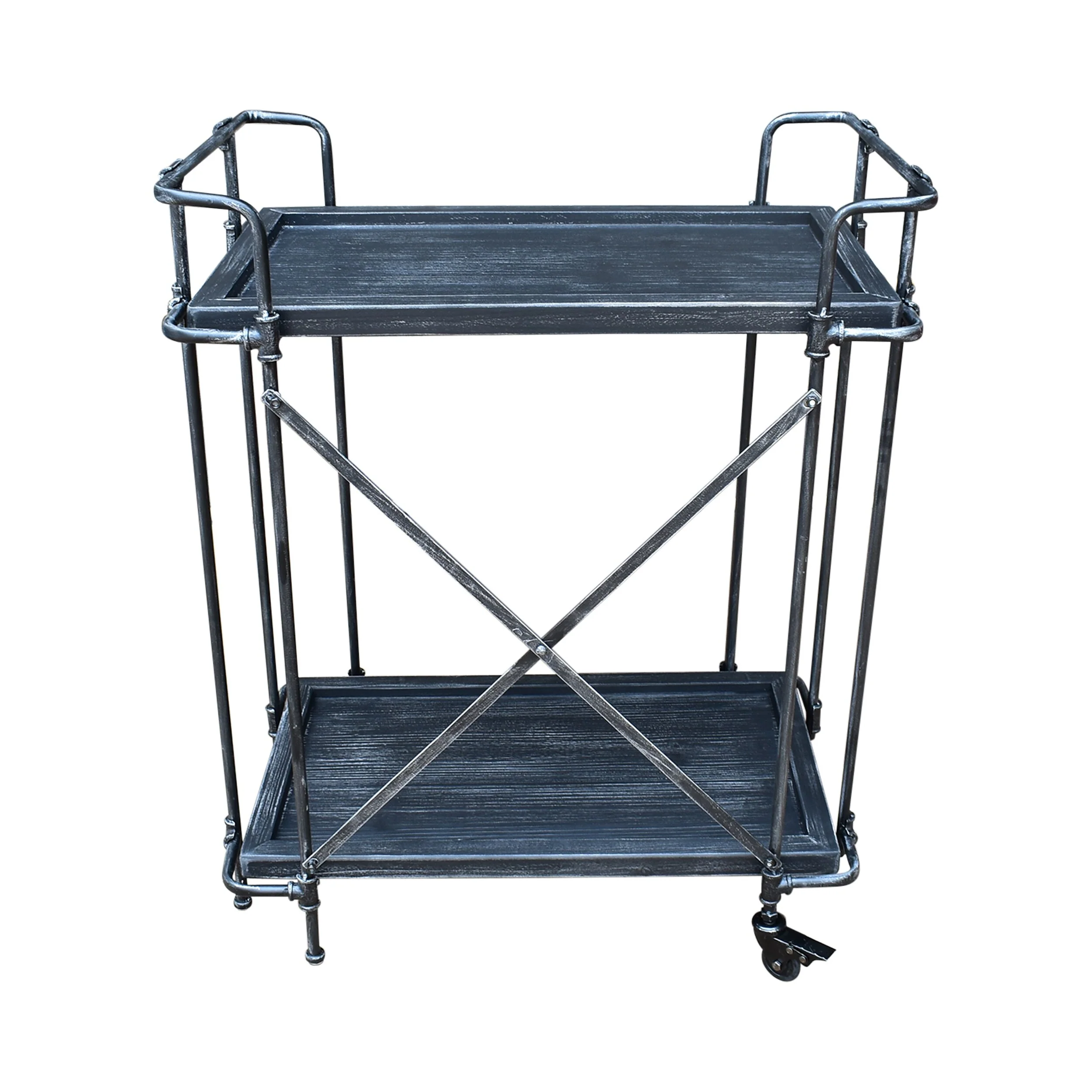 Eden Outdoor Industrial Firwood and Iron Bar Cart by Christopher Knight Home - 28.00