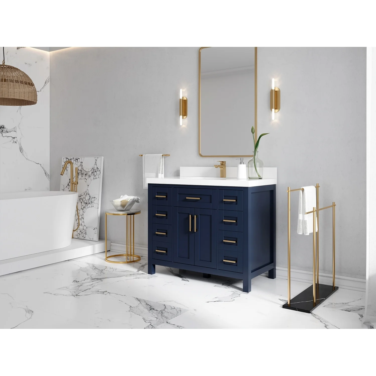 Willow Collections 42 in. W x 22 in. D Cambridge Single Sink Bathroom Vanity with Countertop