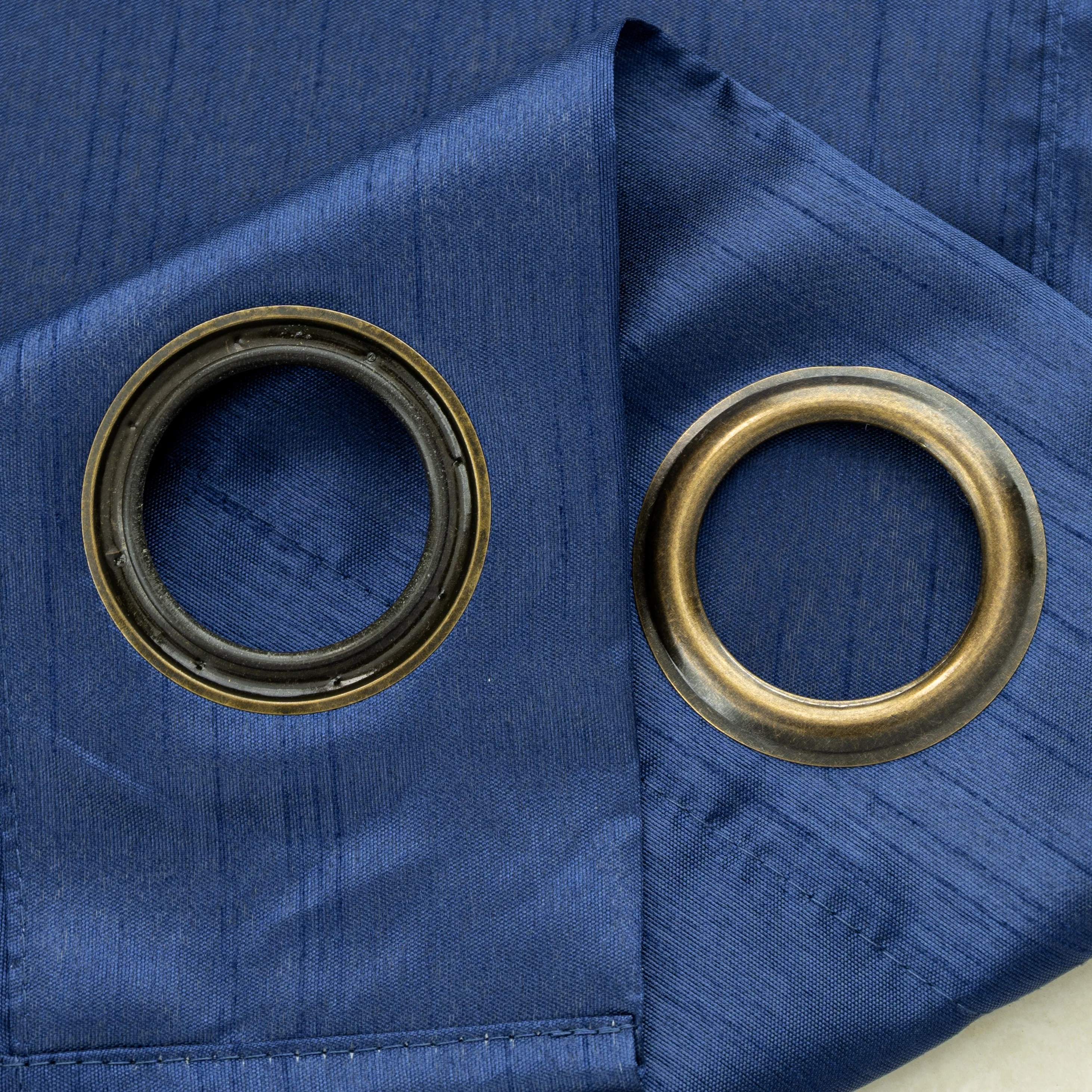 Nancy Faux Silk Window Curtain Panel Set