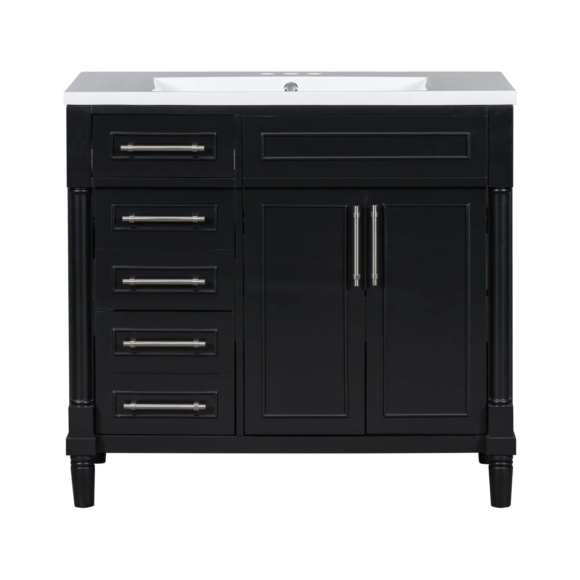 36'' Bathroom Vanity with Top Resin Sink