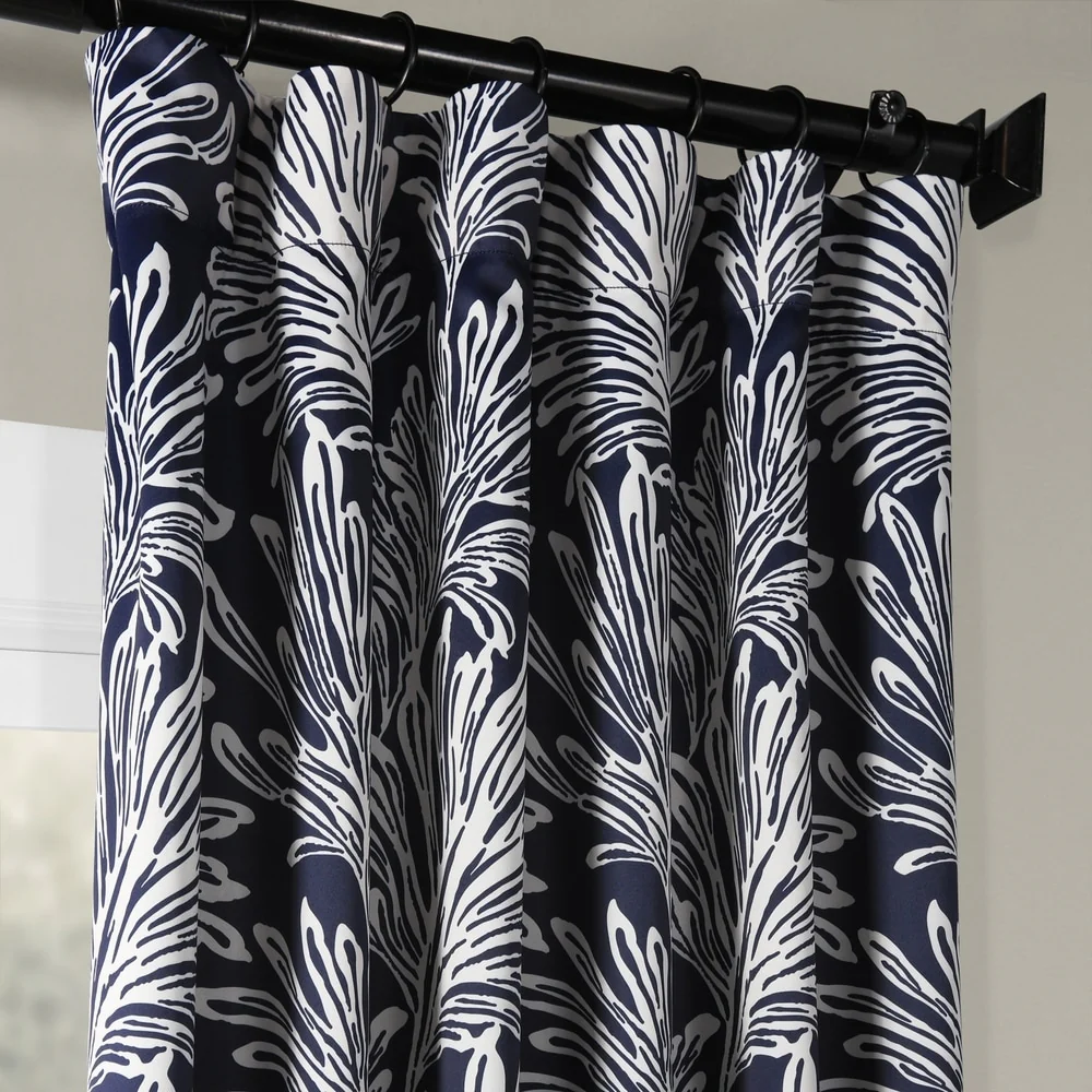 Exclusive Fabrics Palm Room Darkening Curtain Panel Pair