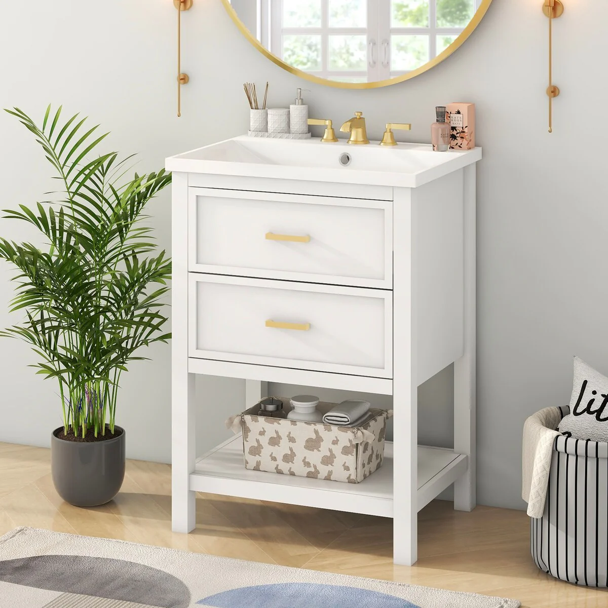 24'' Bathroom Vanity with Top Sink