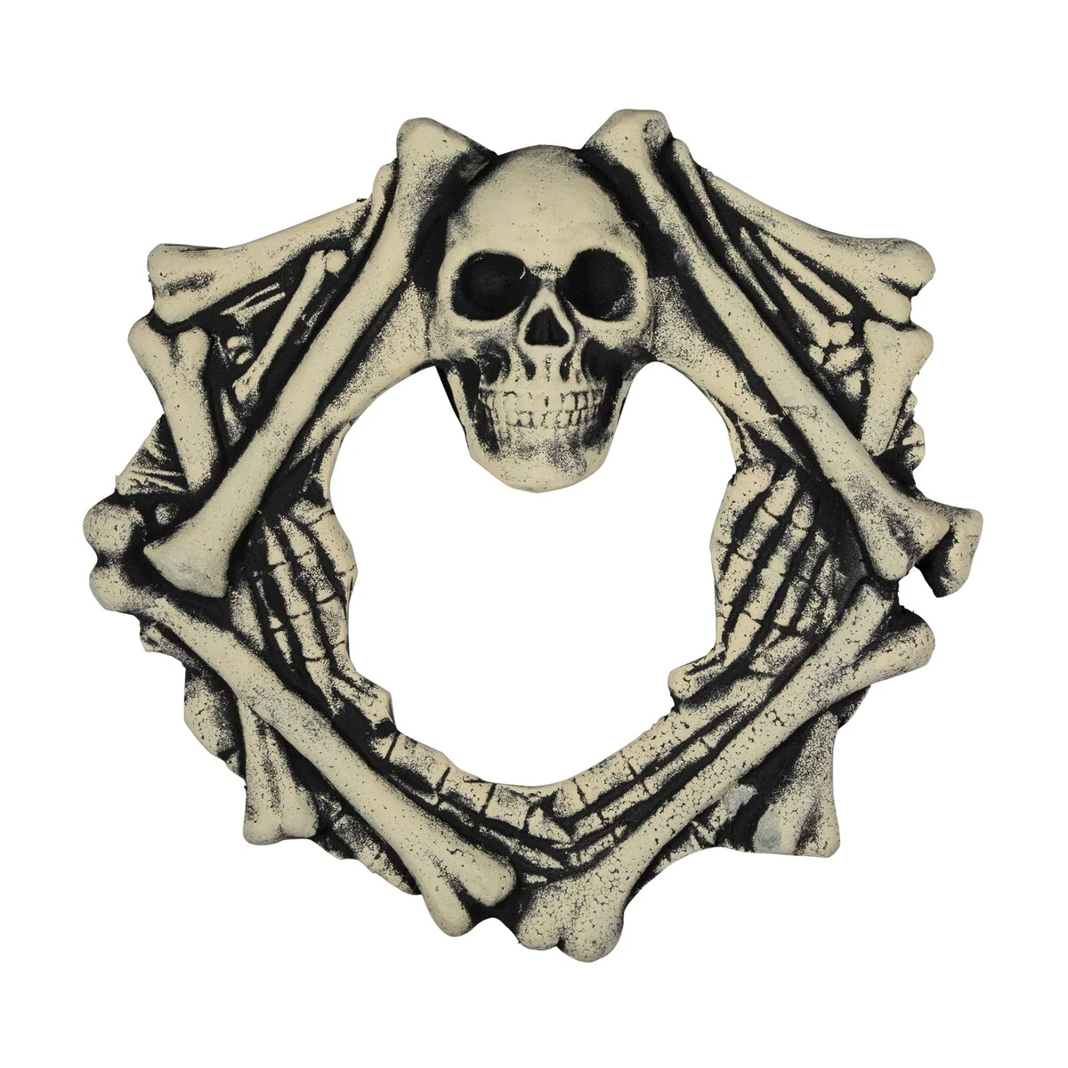 Skull Head and Bones Halloween Wreath - 18